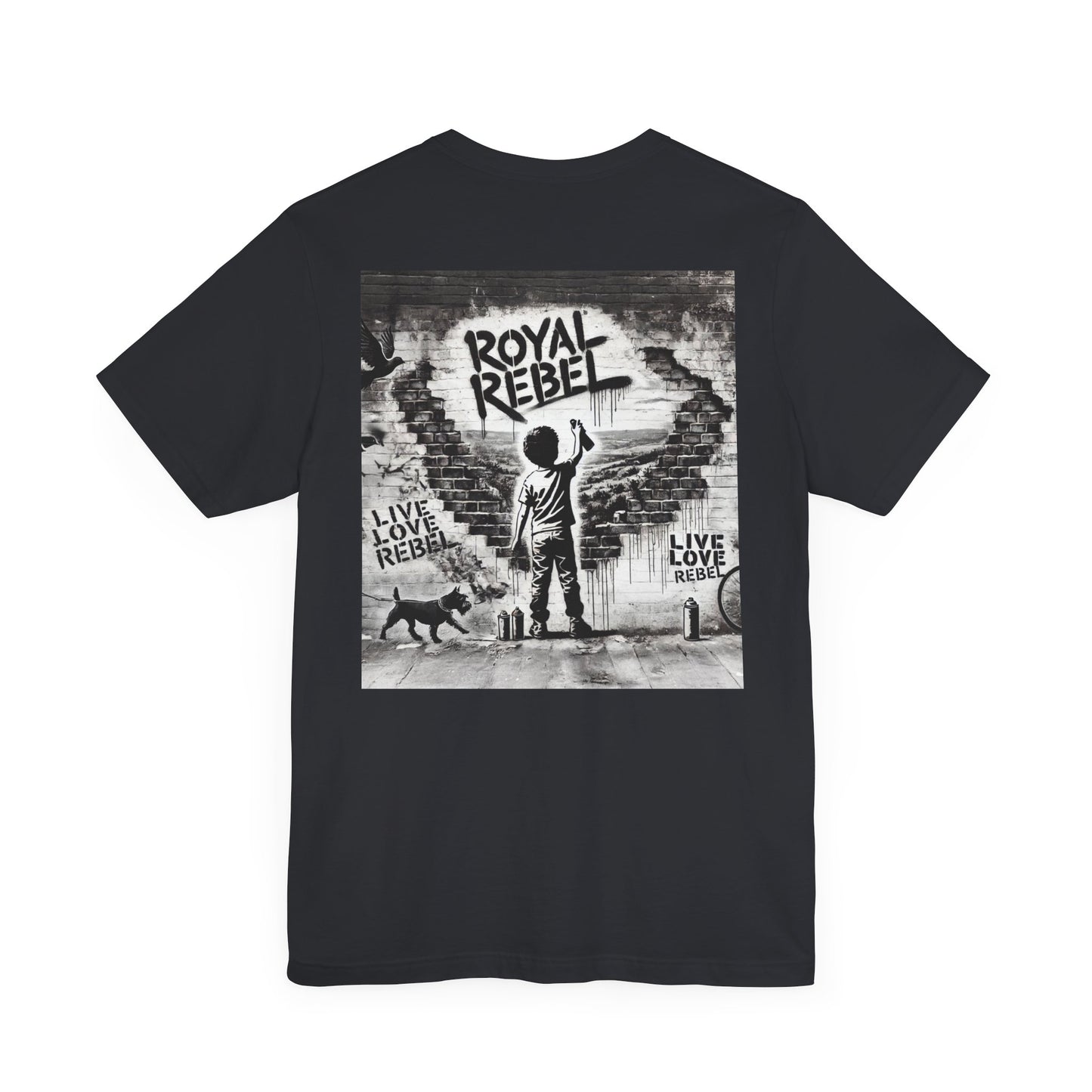 Royal Rebel Unisex Jersey Tee - Bold Street Art Inspired Design