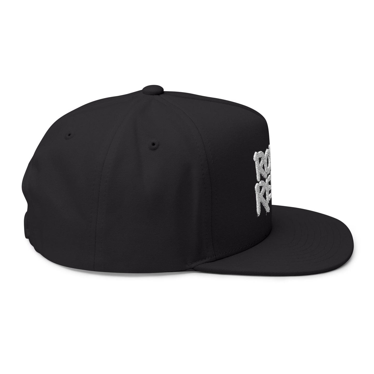 Royal Rebel Embroidered Flat Bill Cap - Trendy Streetwear Hat for Fashion Enthusiasts