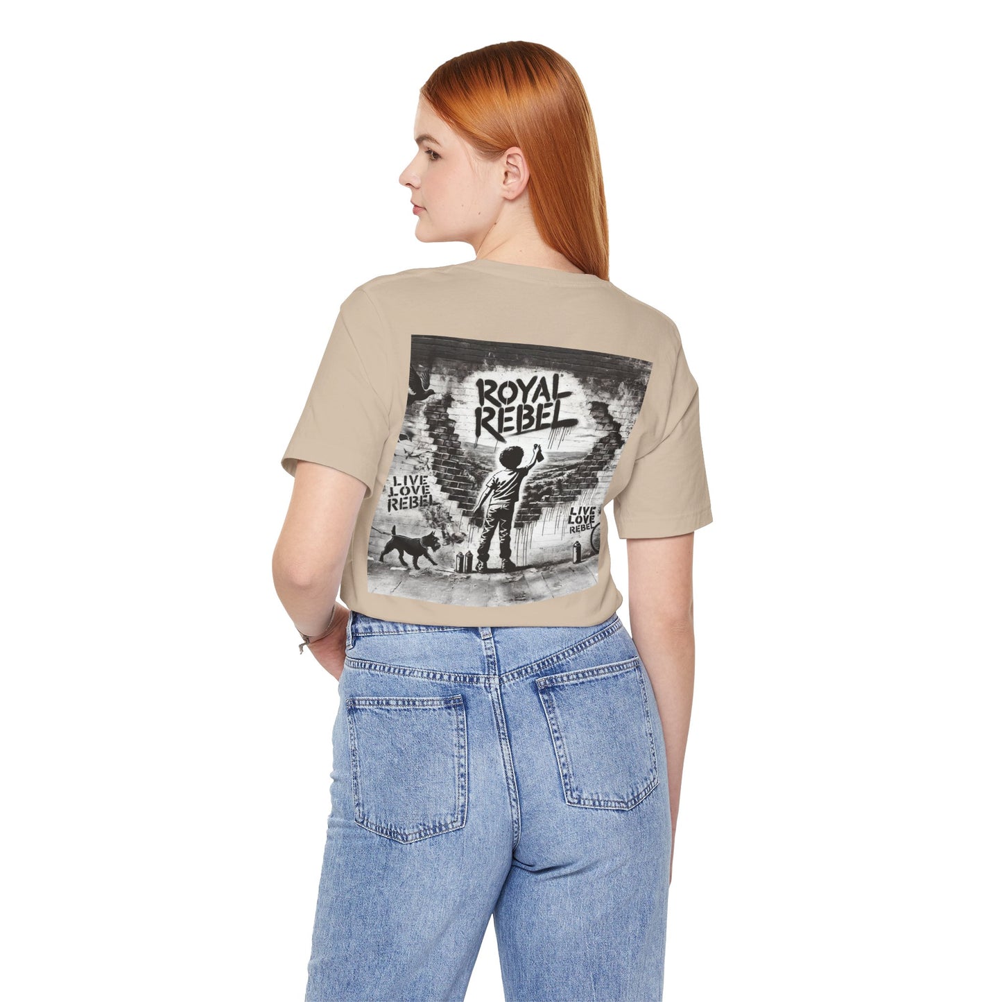 Royal Rebel Unisex Jersey Tee - Bold Street Art Inspired Design