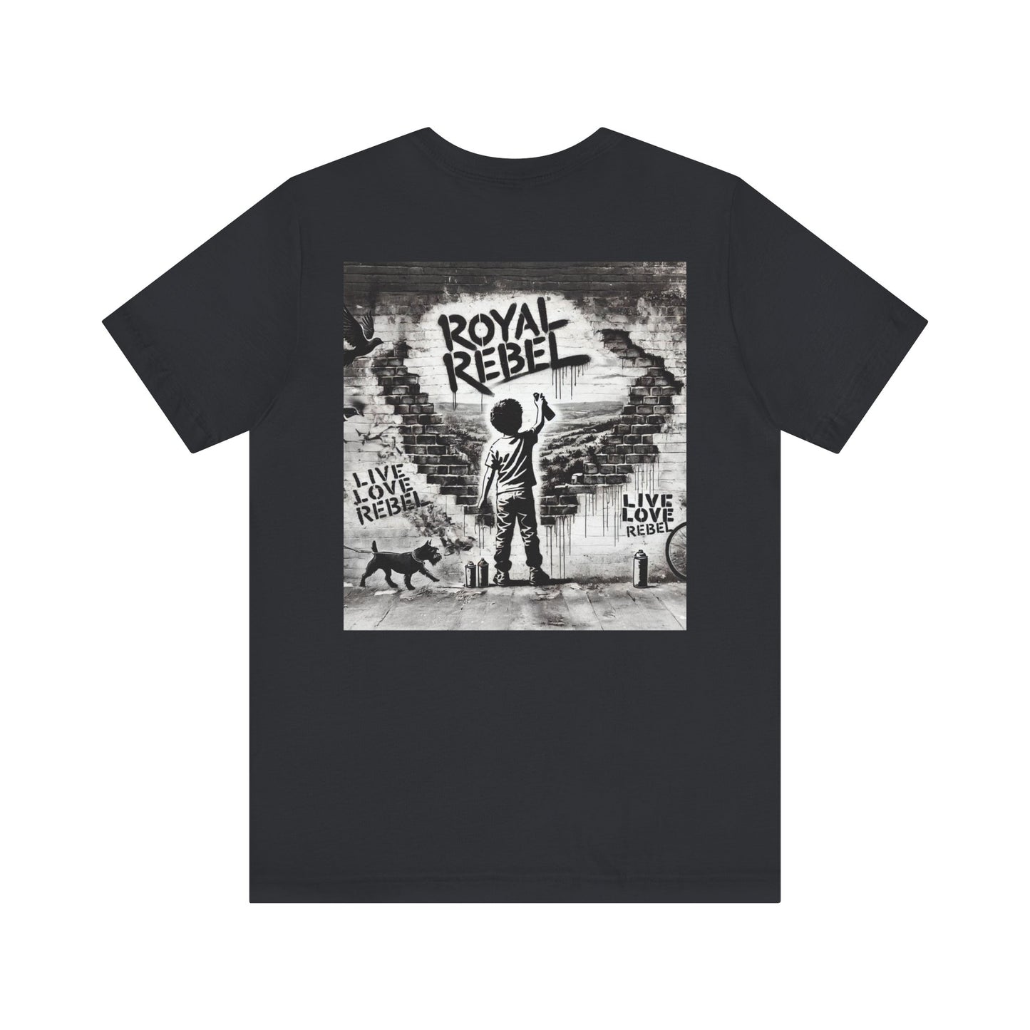 Royal Rebel Unisex Jersey Tee - Bold Street Art Inspired Design