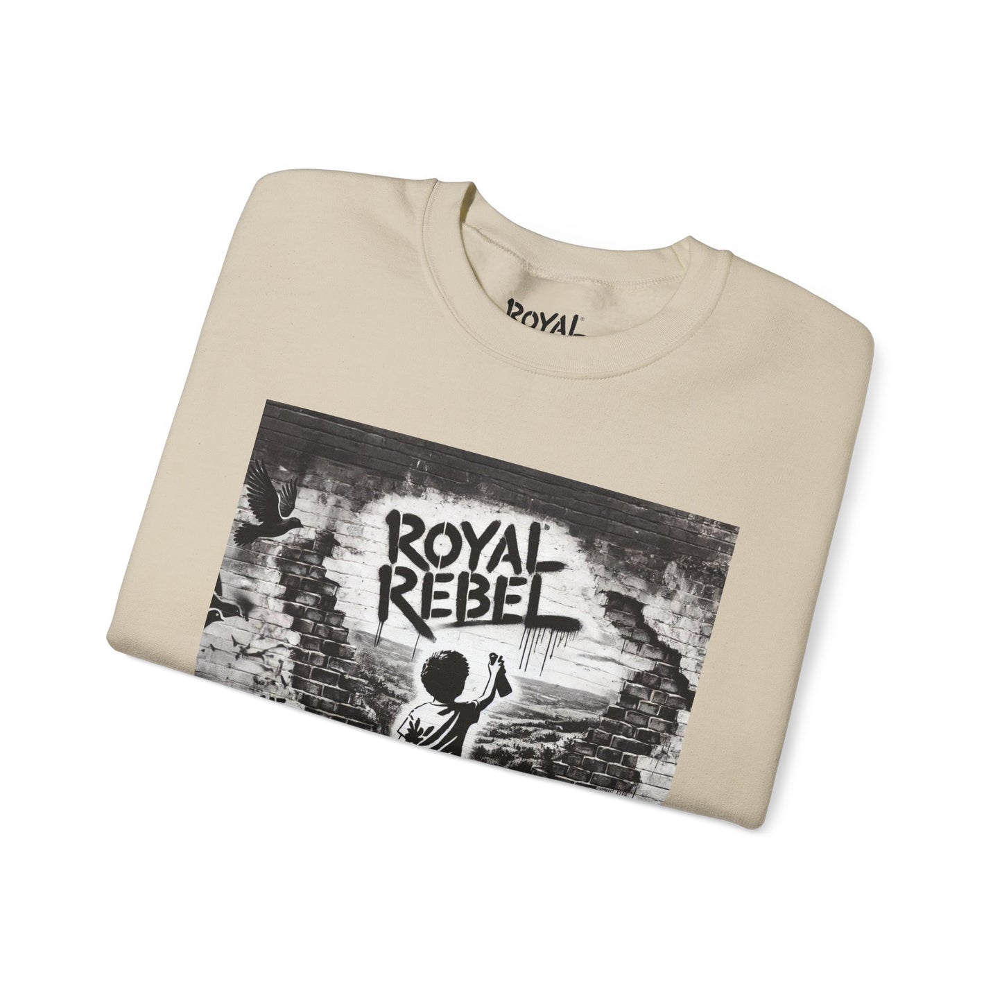 Royal Rebel Unisex Crewneck Sweatshirt - "Live Love Rebel" Graphic
