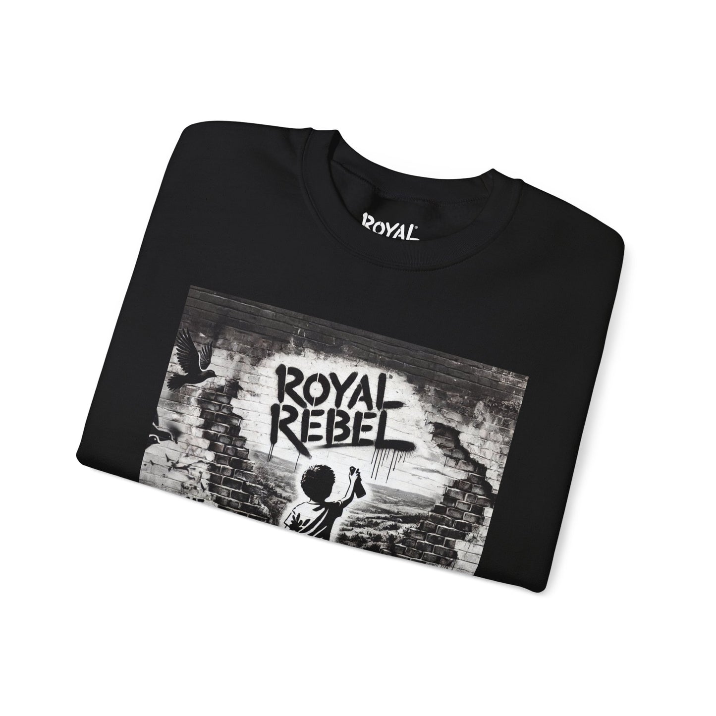 Royal Rebel Unisex Crewneck Sweatshirt - "Live Love Rebel" Graphic