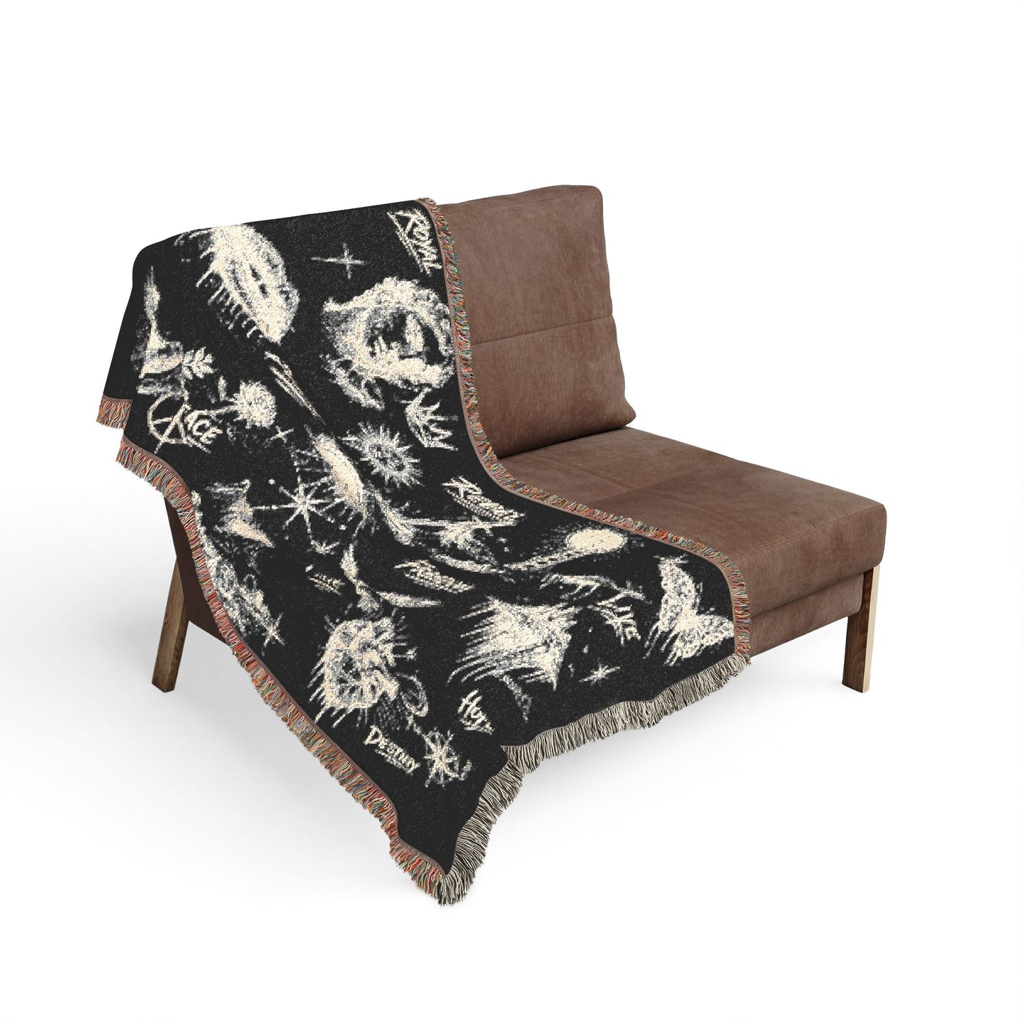 Rebel Sketch Woven Blanket - Cozy Art for the Bold Soul