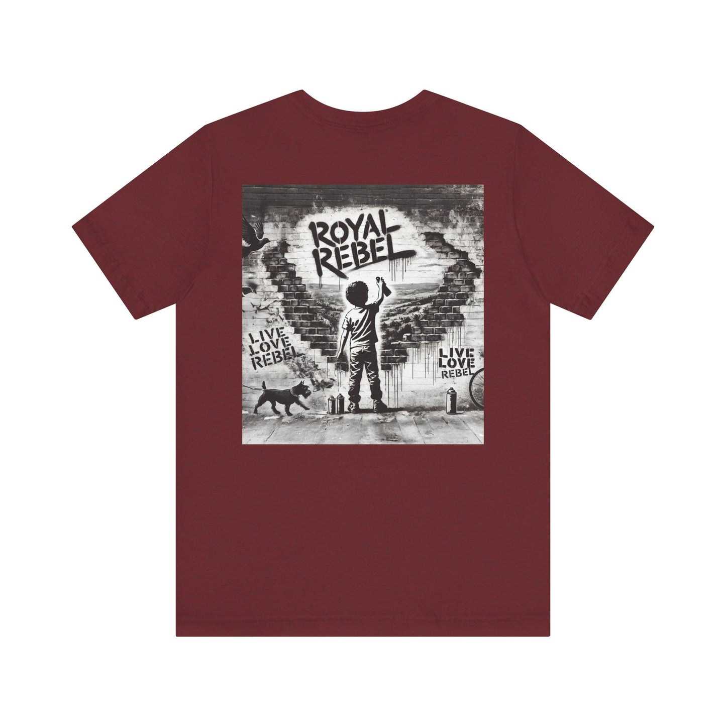 Royal Rebel Unisex Jersey Tee - Bold Street Art Inspired Design
