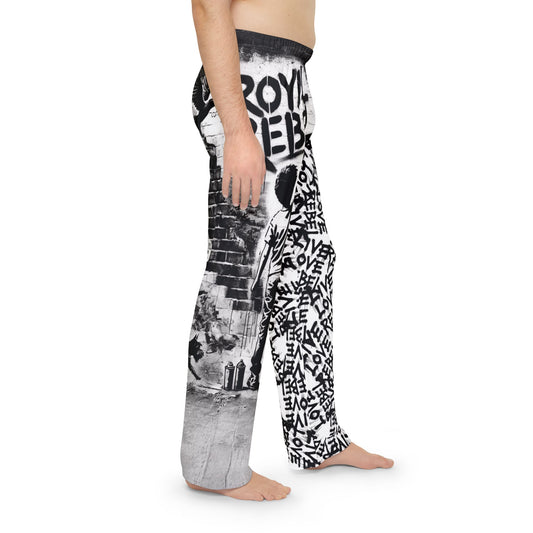Live Love Rebel™ Men's Pajama Pants - Graffiti-Inspired Lounge Wear
