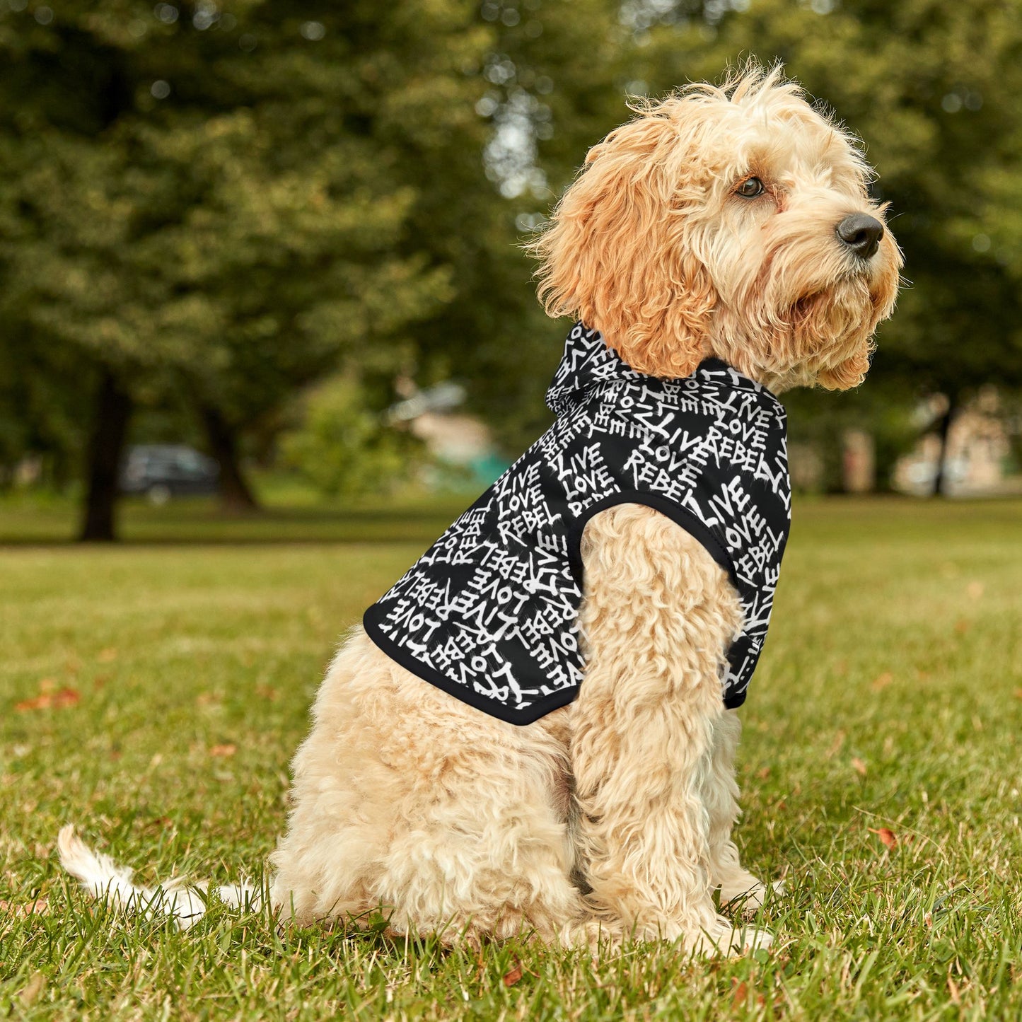 Live Love Rebel Pet Hoodie - Stylish Dog Jacket for Cool Pets