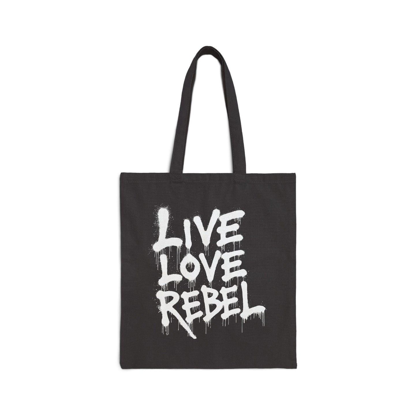 Live Love Rebel Cotton Canvas Tote Bag - Eco-Friendly & Stylish Carry-All