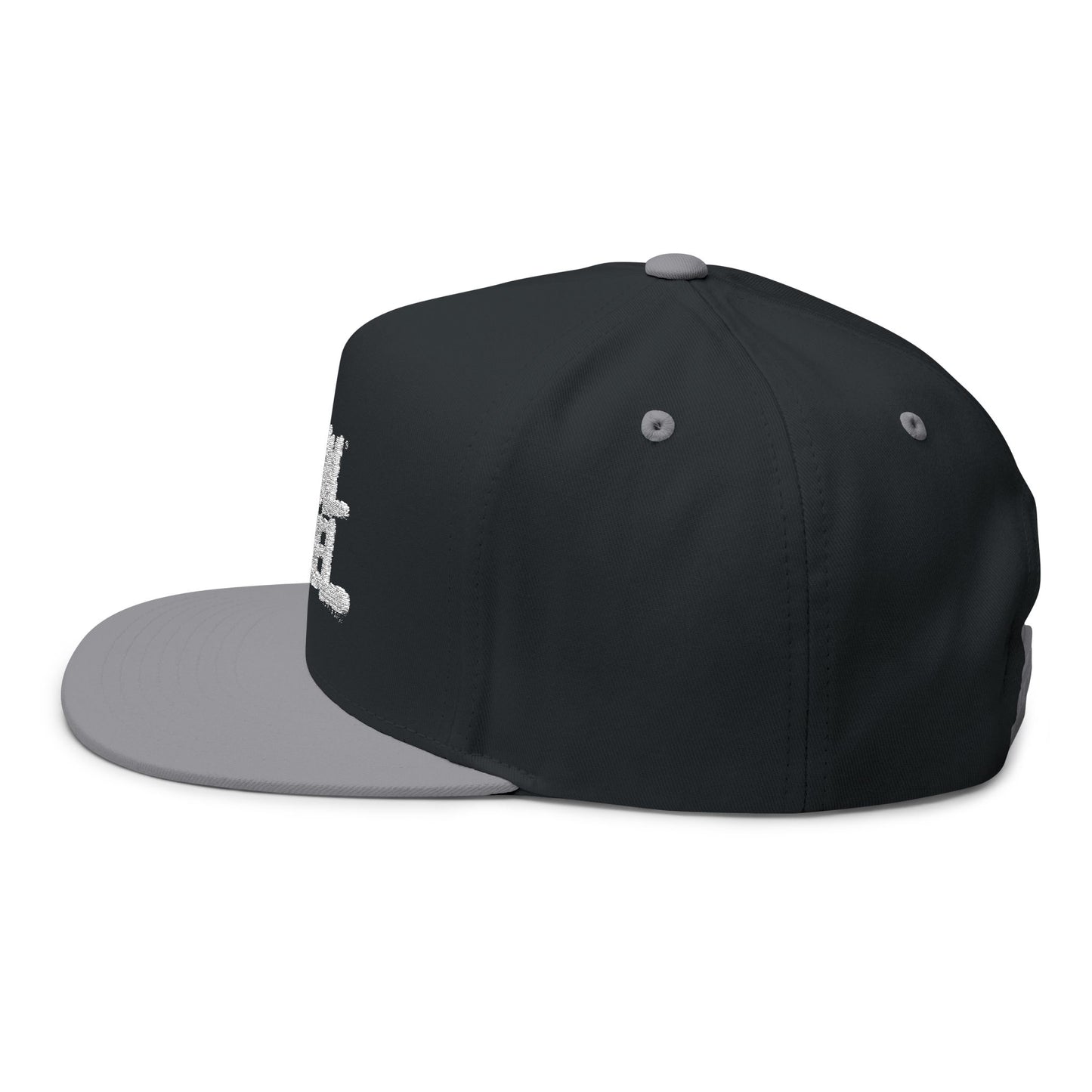 Royal Rebel Embroidered Flat Bill Cap - Trendy Streetwear Hat for Fashion Enthusiasts