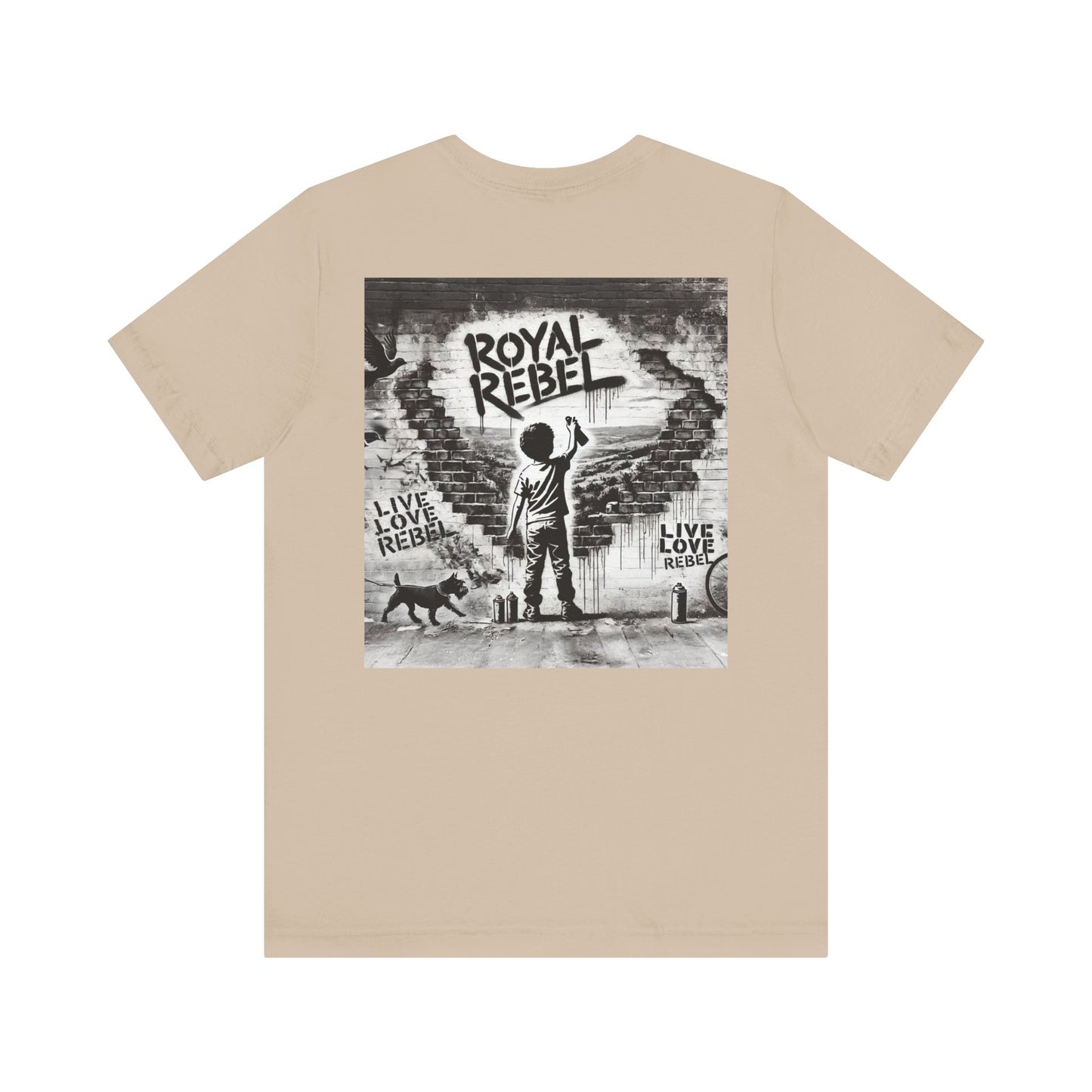 Royal Rebel Unisex Jersey Tee - Bold Street Art Inspired Design