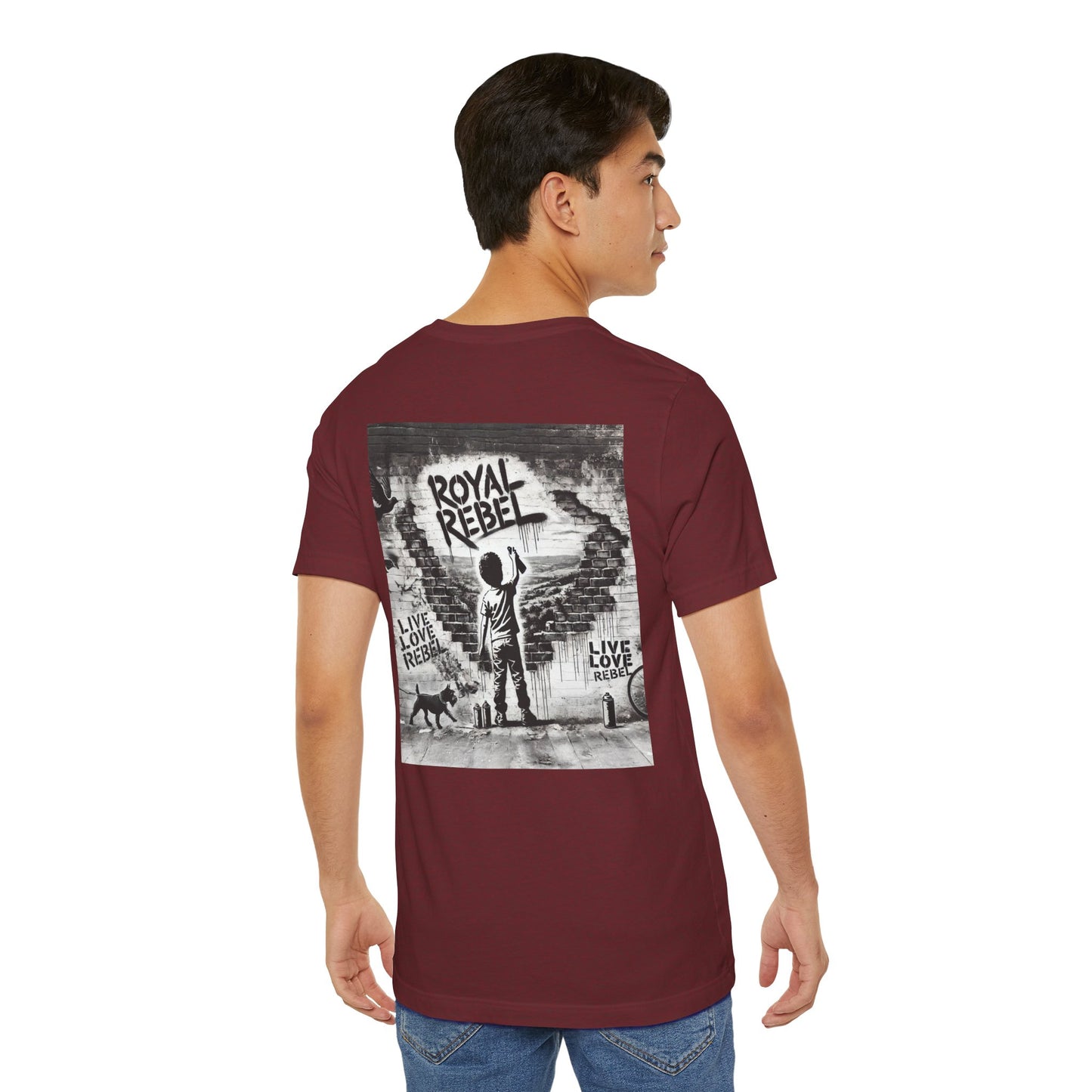 Royal Rebel Unisex Jersey Tee - Bold Street Art Inspired Design