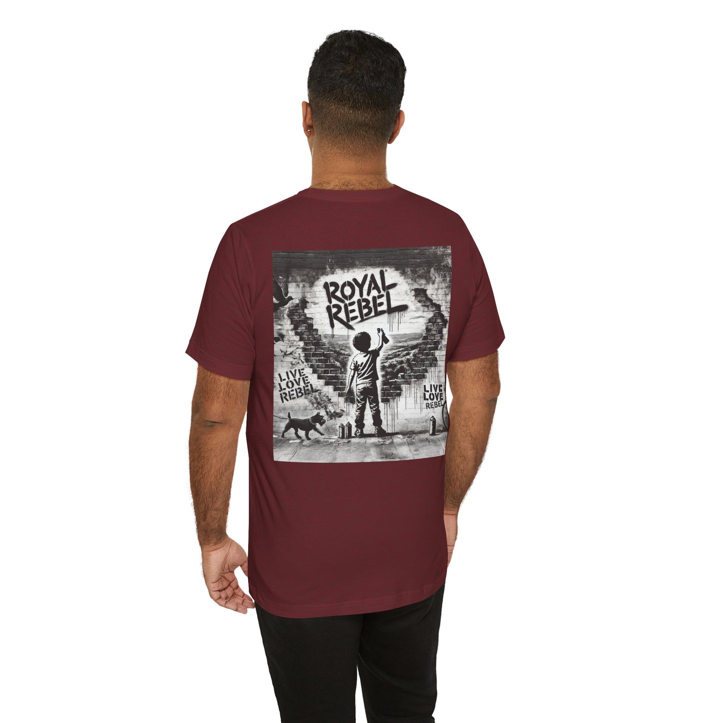 Royal Rebel Unisex Jersey Tee - Bold Street Art Inspired Design