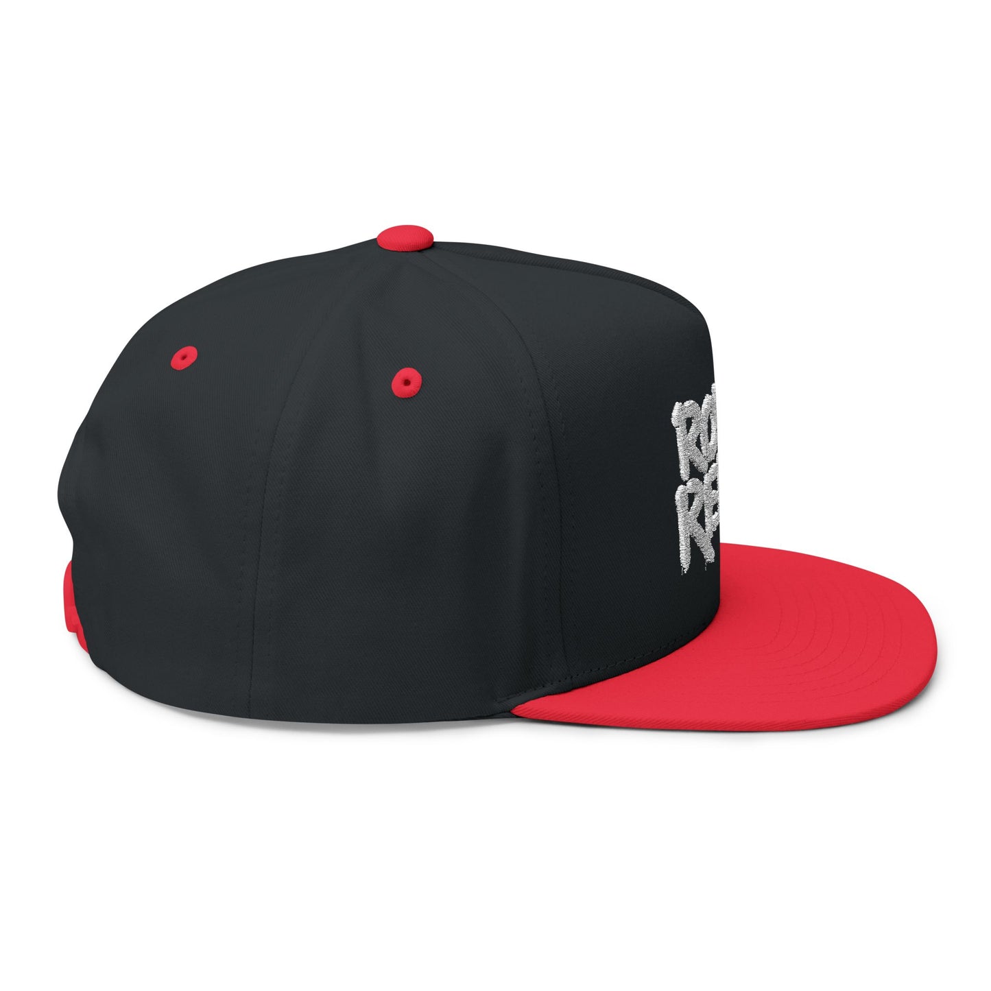 Royal Rebel Embroidered Flat Bill Cap - Trendy Streetwear Hat for Fashion Enthusiasts