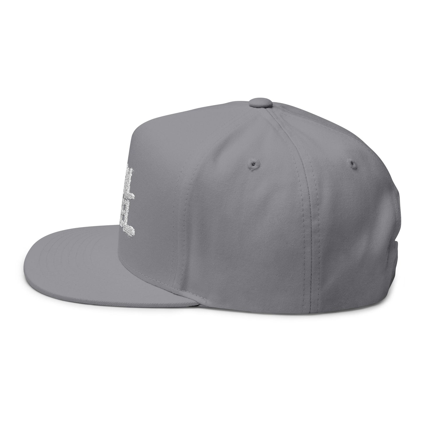 Royal Rebel Embroidered Flat Bill Cap - Trendy Streetwear Hat for Fashion Enthusiasts