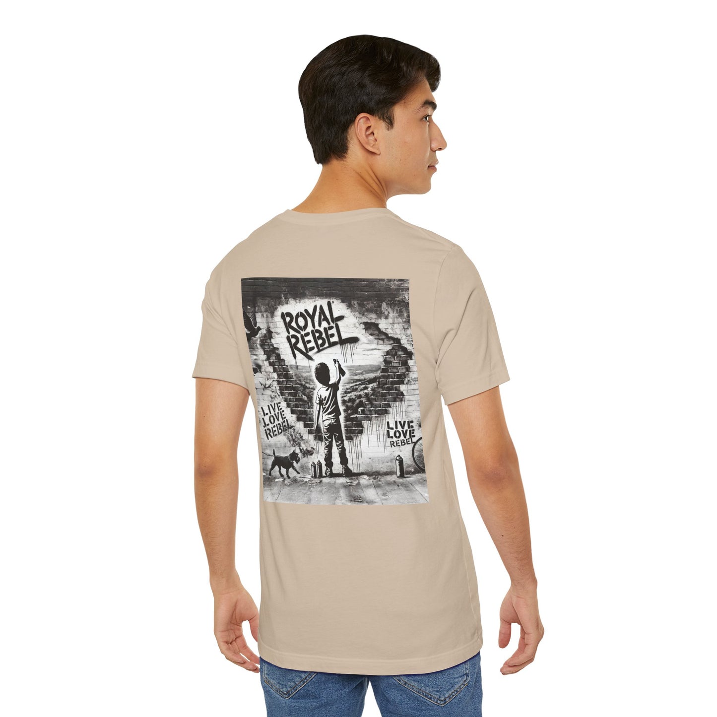 Royal Rebel Unisex Jersey Tee - Bold Street Art Inspired Design