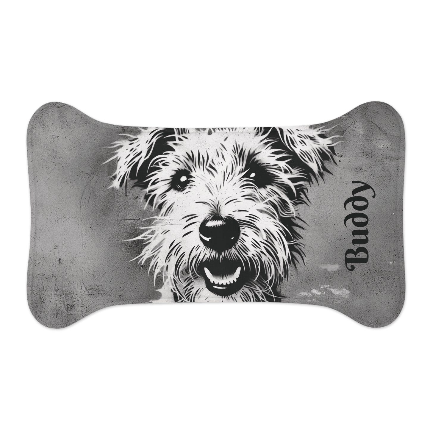 Personalizable Stylish Pet Feeding Mat Dog Design - Perfect for Pet Lovers