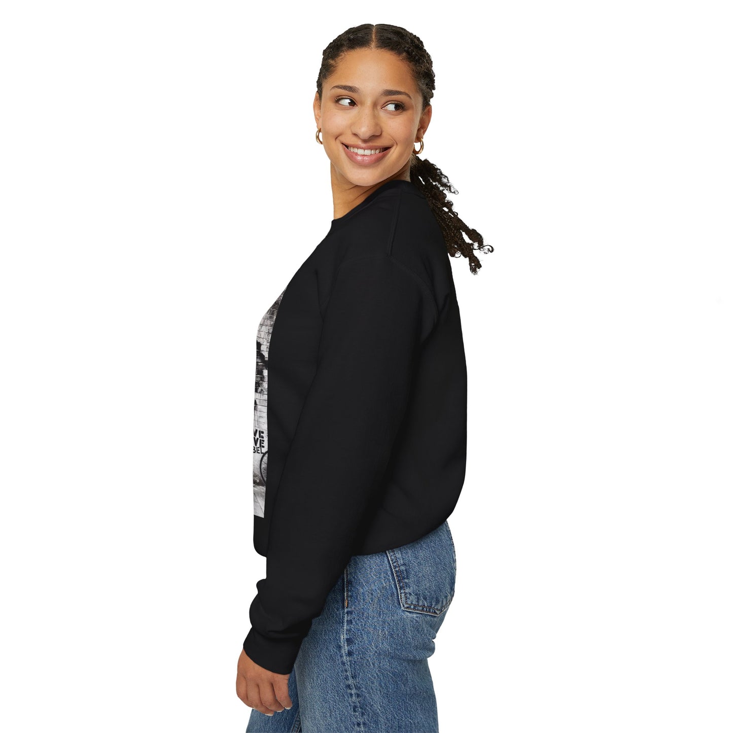 Royal Rebel Unisex Crewneck Sweatshirt - "Live Love Rebel" Graphic