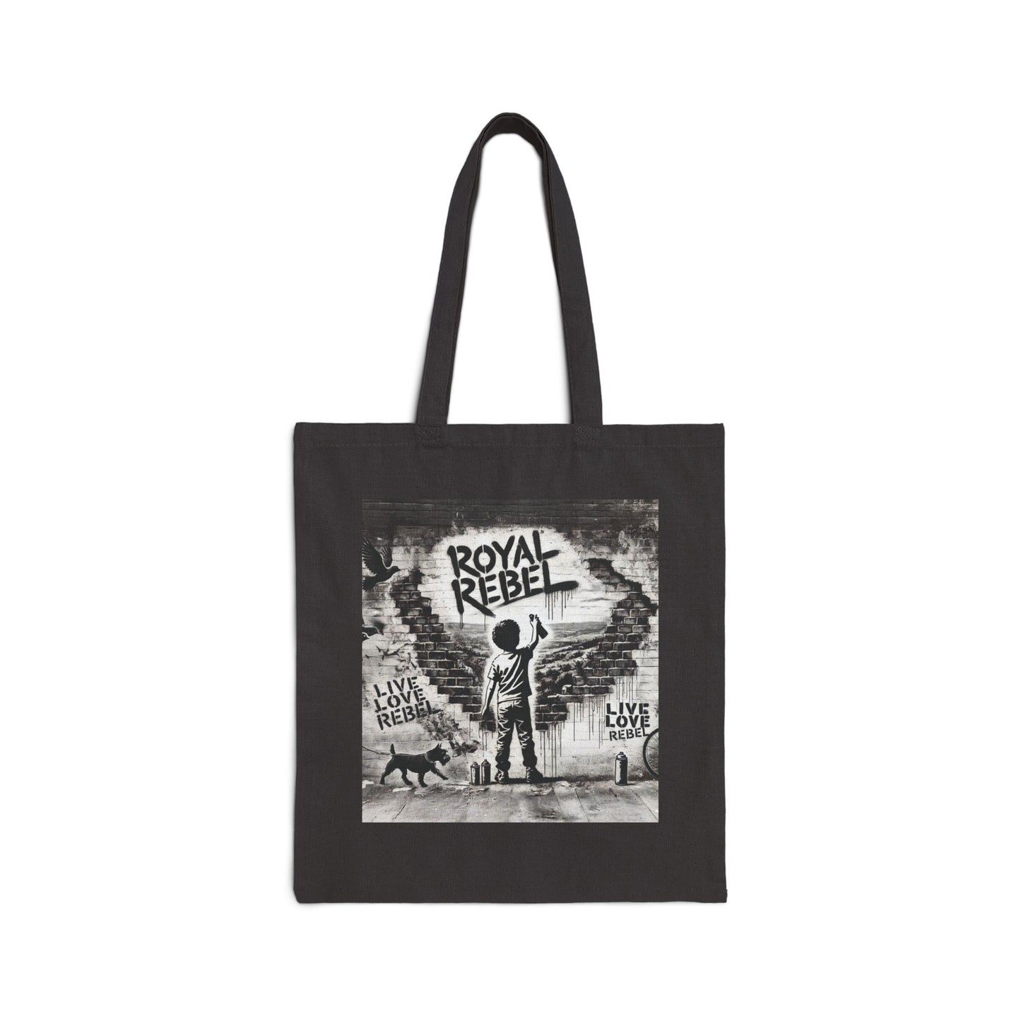 Live Love Rebel Cotton Canvas Tote Bag - Eco-Friendly & Stylish Carry-All