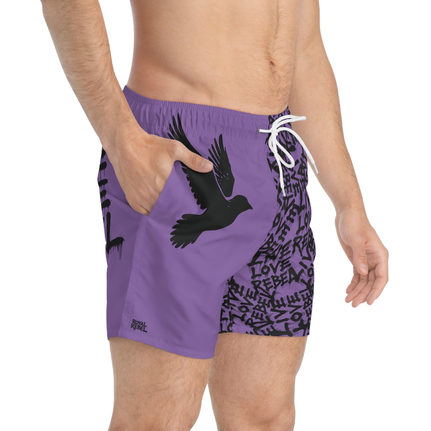 'Live Love Rebel' - Stylish Swim Trunks