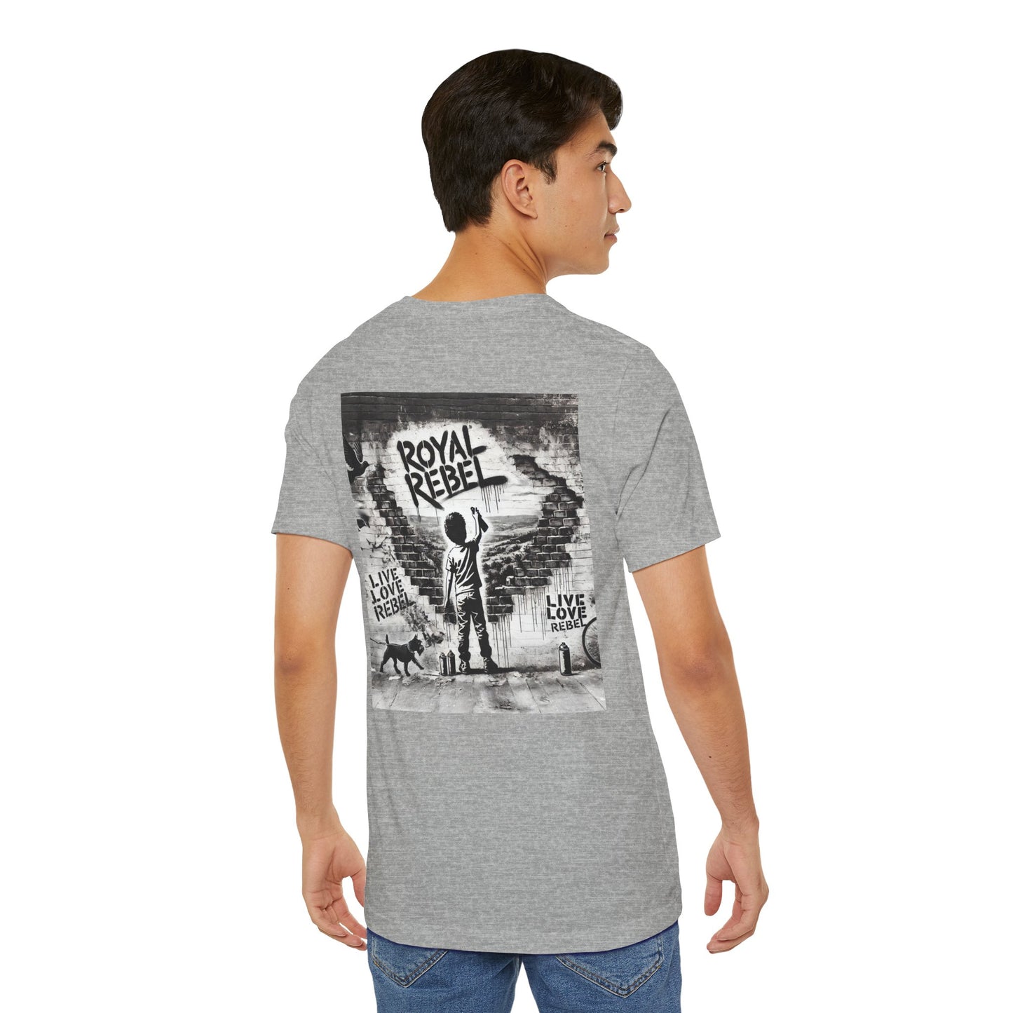 Royal Rebel Unisex Jersey Tee - Bold Street Art Inspired Design