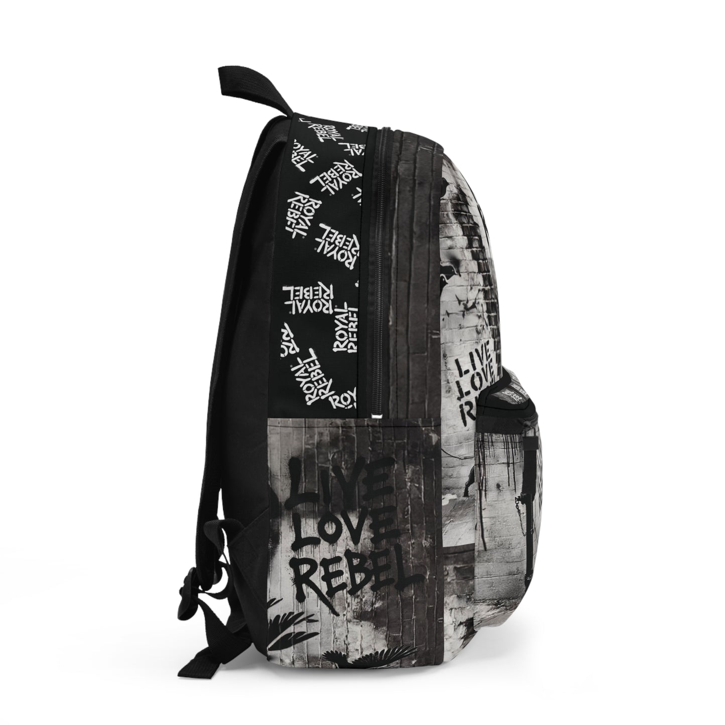 Royal Rebel Graffiti Backpack - Urban Style for Adventurers & Creatives