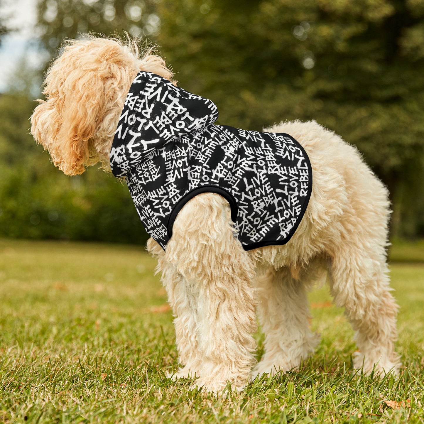 Live Love Rebel Pet Hoodie - Stylish Dog Jacket for Cool Pets