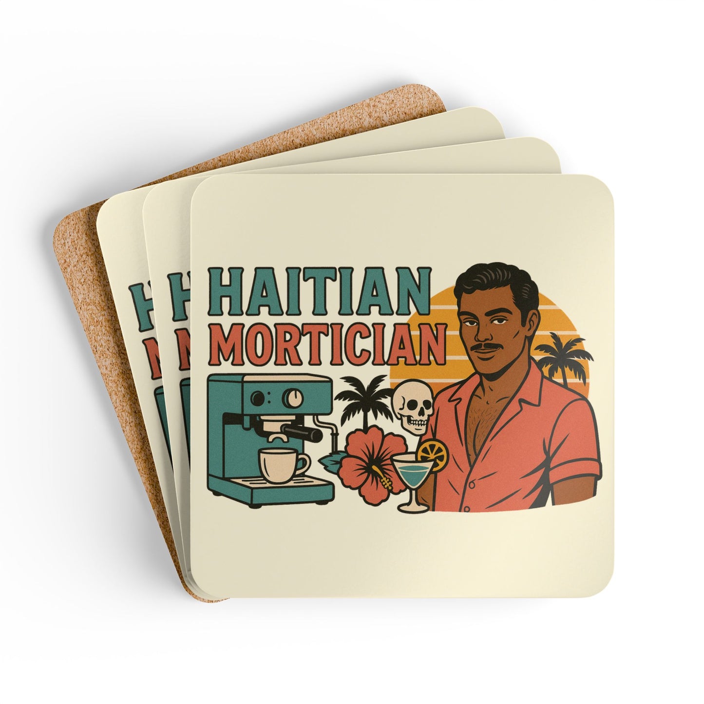 Haitian Mortician Design - Coaster Set