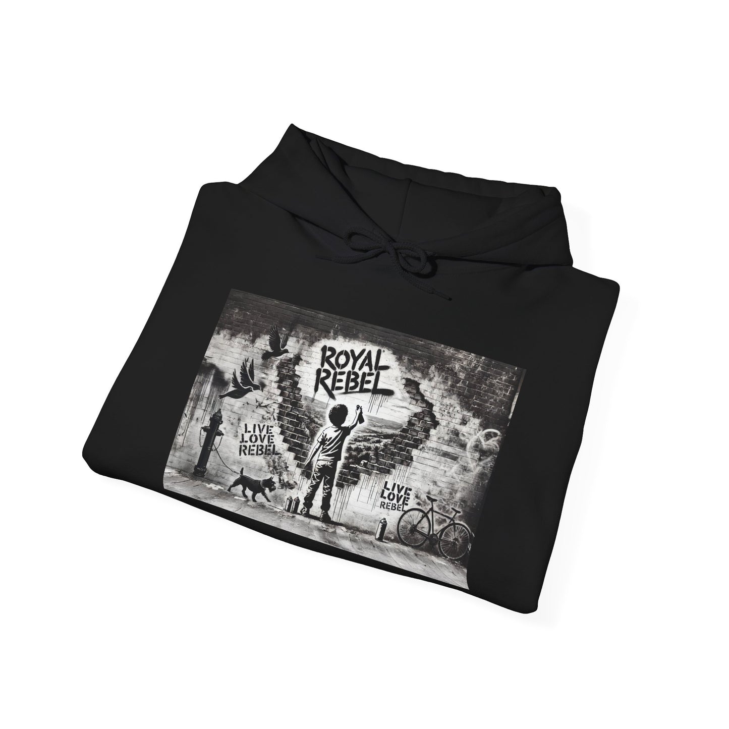 Royal Rebel Unisex Hoodie - Edgy Graphic Sweatshirt for Creative Minds