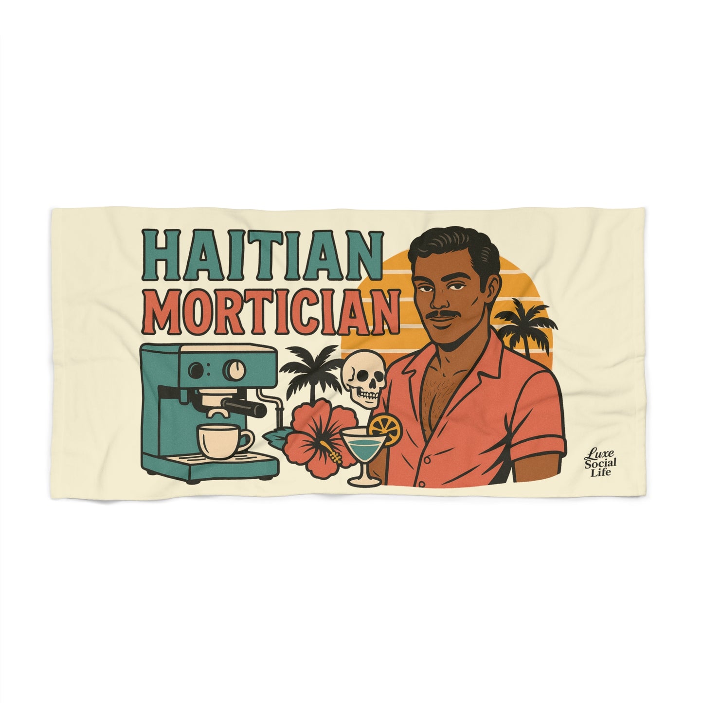 Haitian Mortician Design - Beach Towel