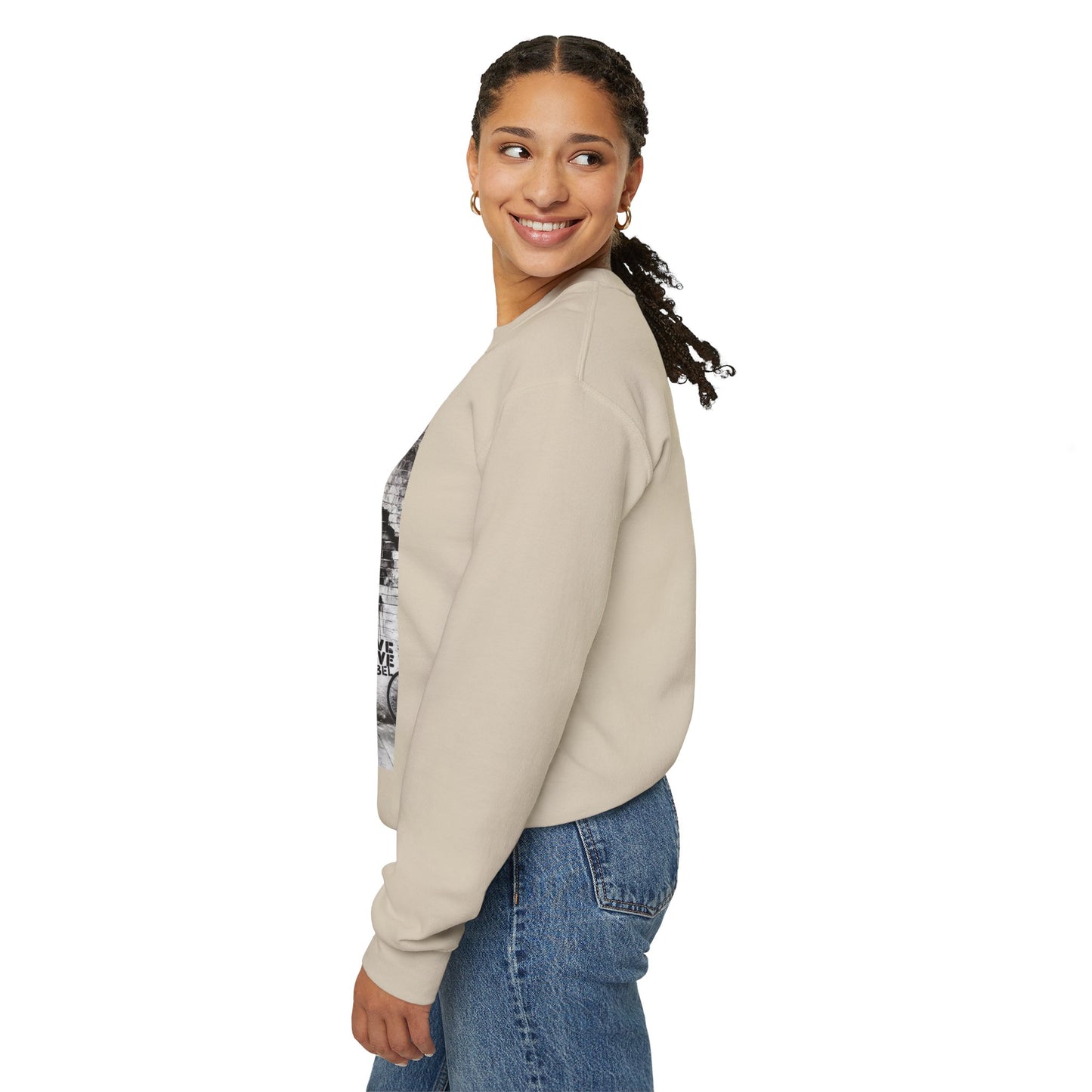 Royal Rebel Unisex Crewneck Sweatshirt - "Live Love Rebel" Graphic