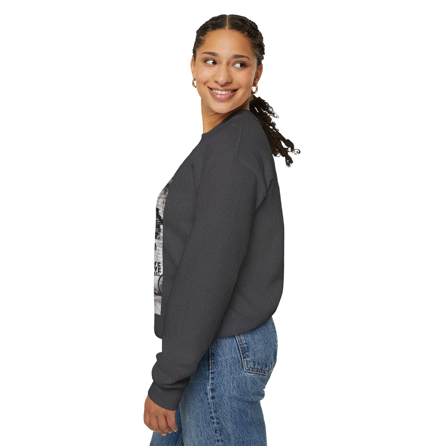 Royal Rebel Unisex Crewneck Sweatshirt - "Live Love Rebel" Graphic