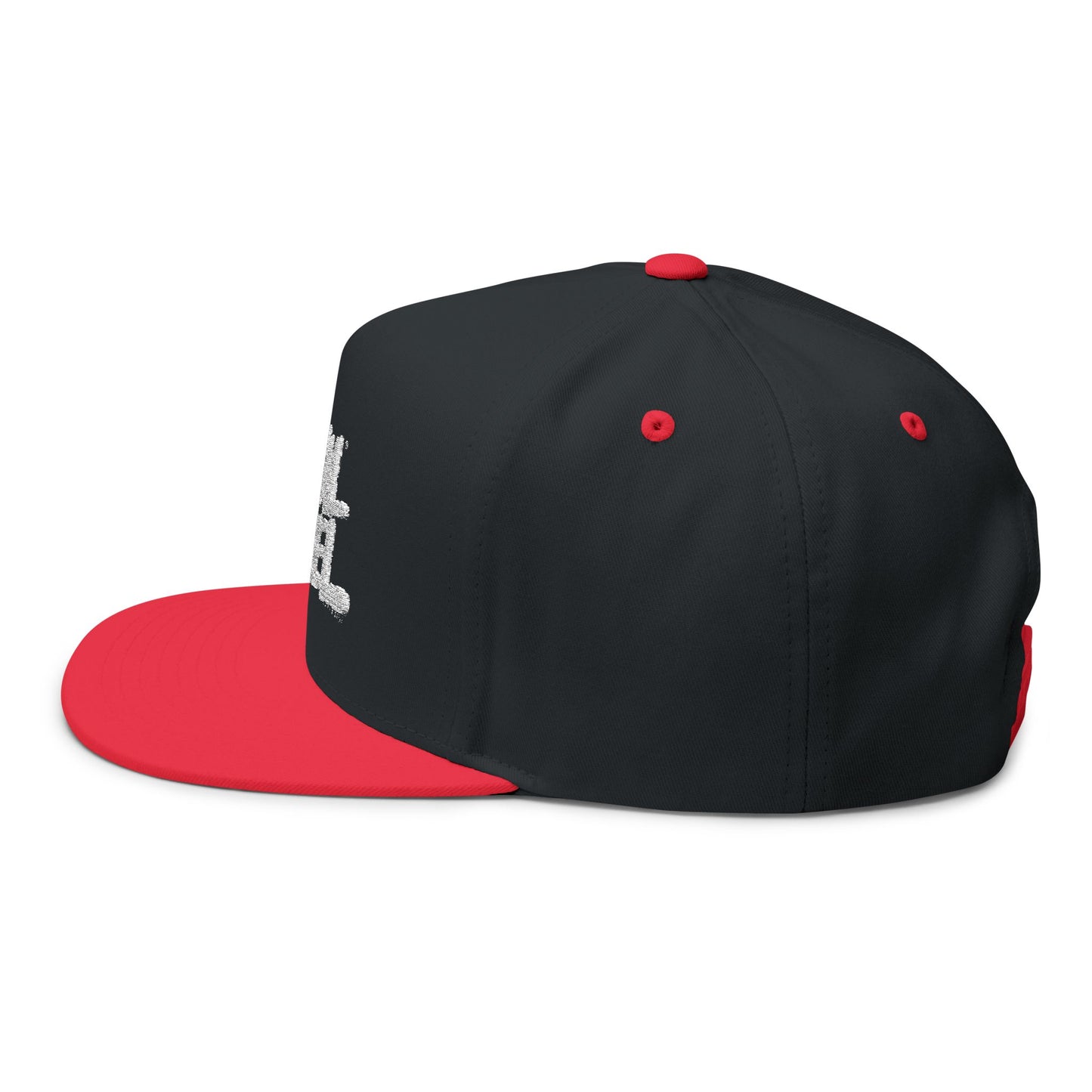 Royal Rebel Embroidered Flat Bill Cap - Trendy Streetwear Hat for Fashion Enthusiasts