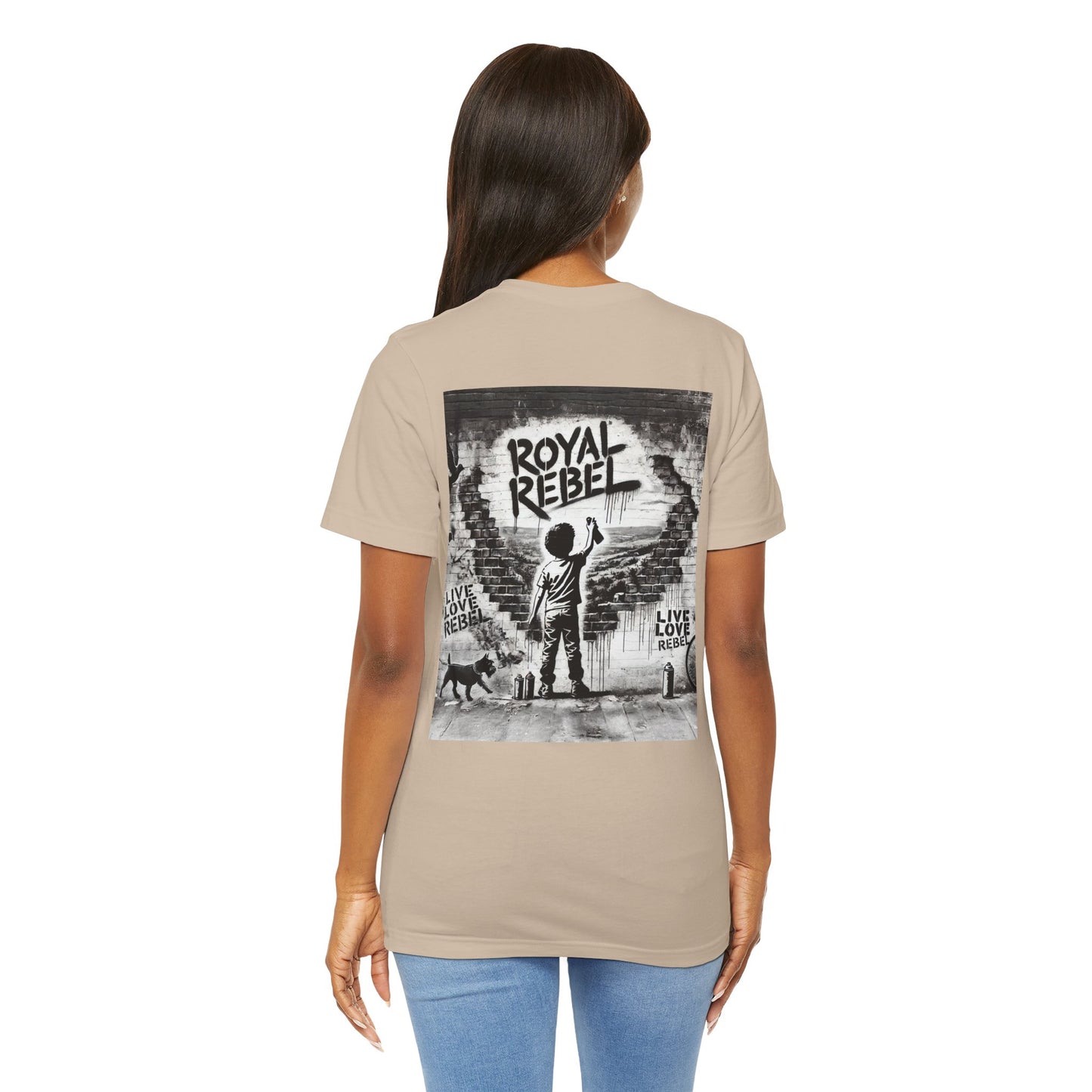 Royal Rebel Unisex Jersey Tee - Bold Street Art Inspired Design