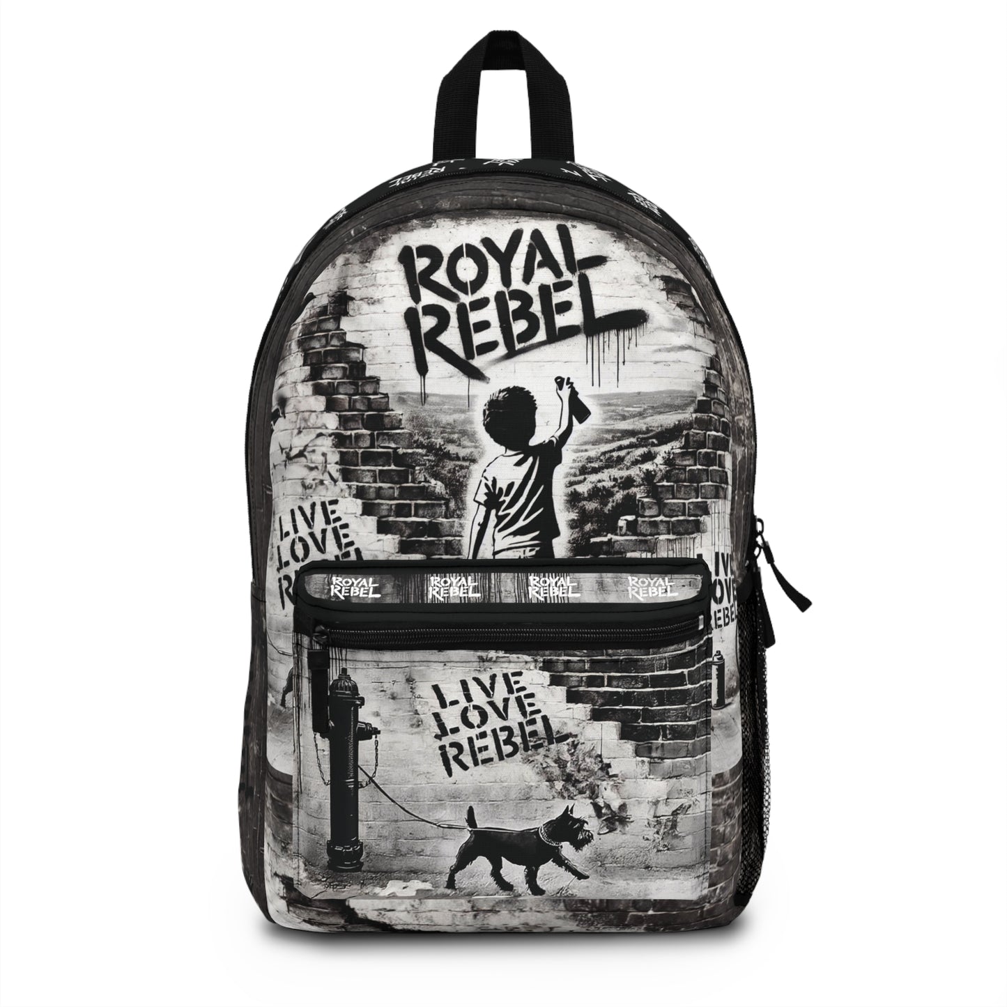 Royal Rebel Graffiti Backpack - Urban Style for Adventurers & Creatives
