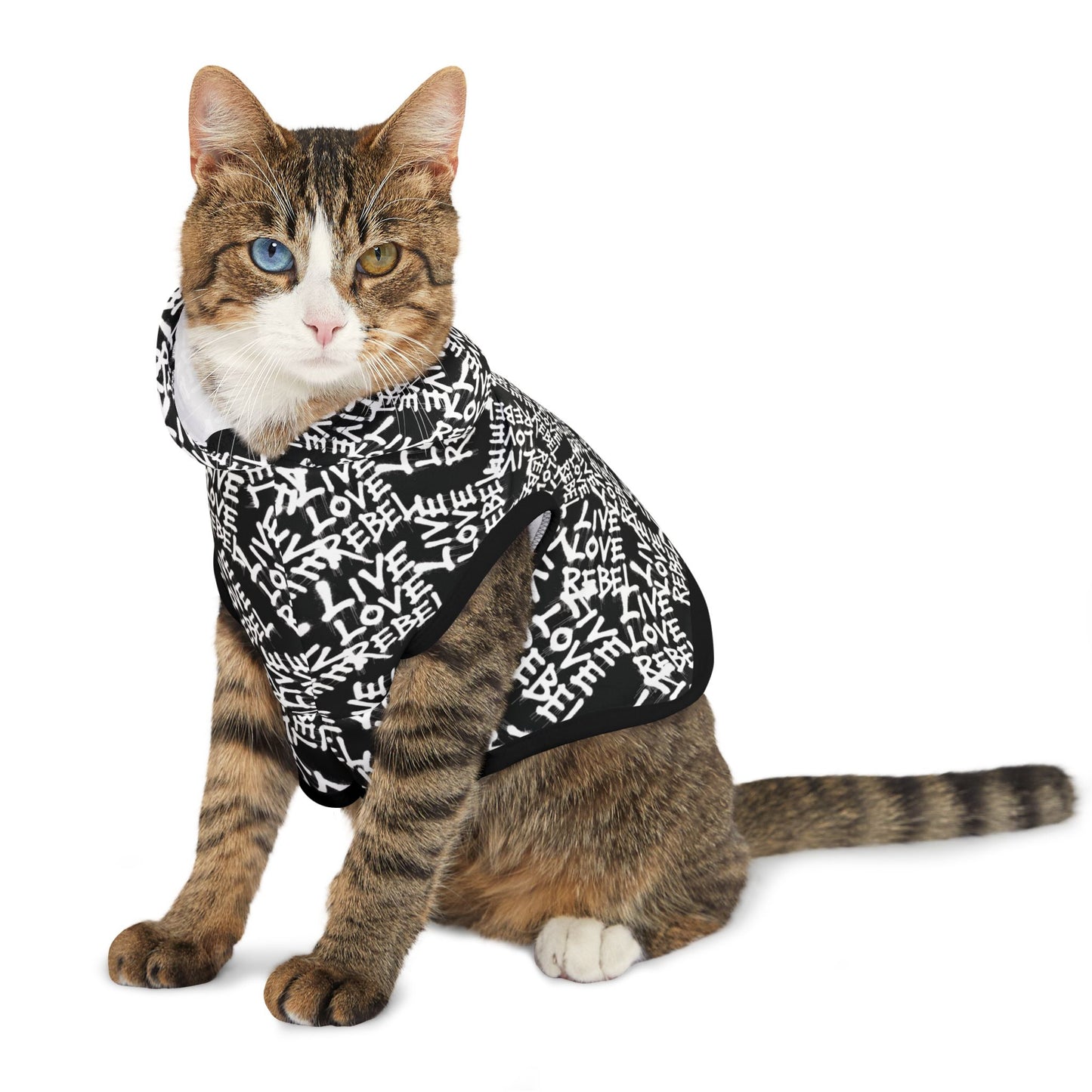 Live Love Rebel Pet Hoodie - Stylish Dog Jacket for Cool Pets