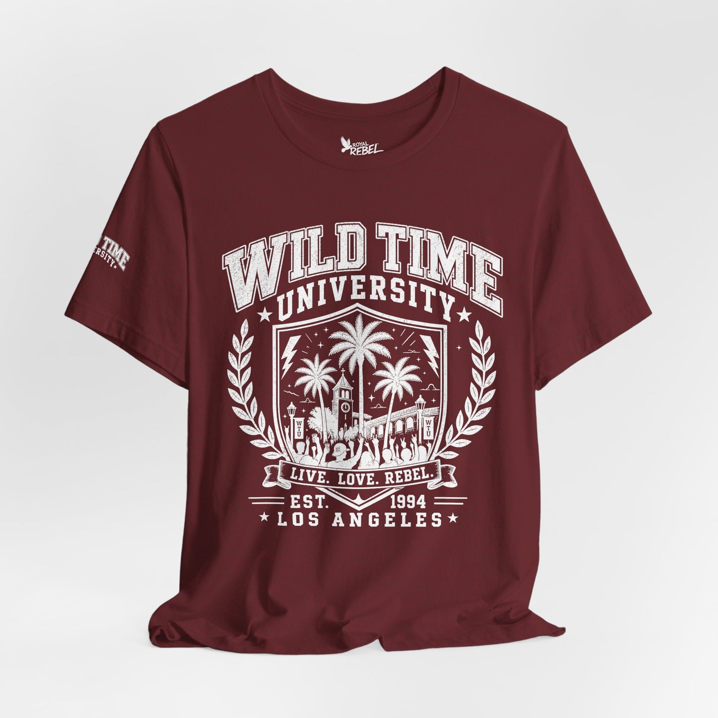 Wild Time™ University - College Inspired Graphic for the Rebel at Heart - Unisex Jersey Tee