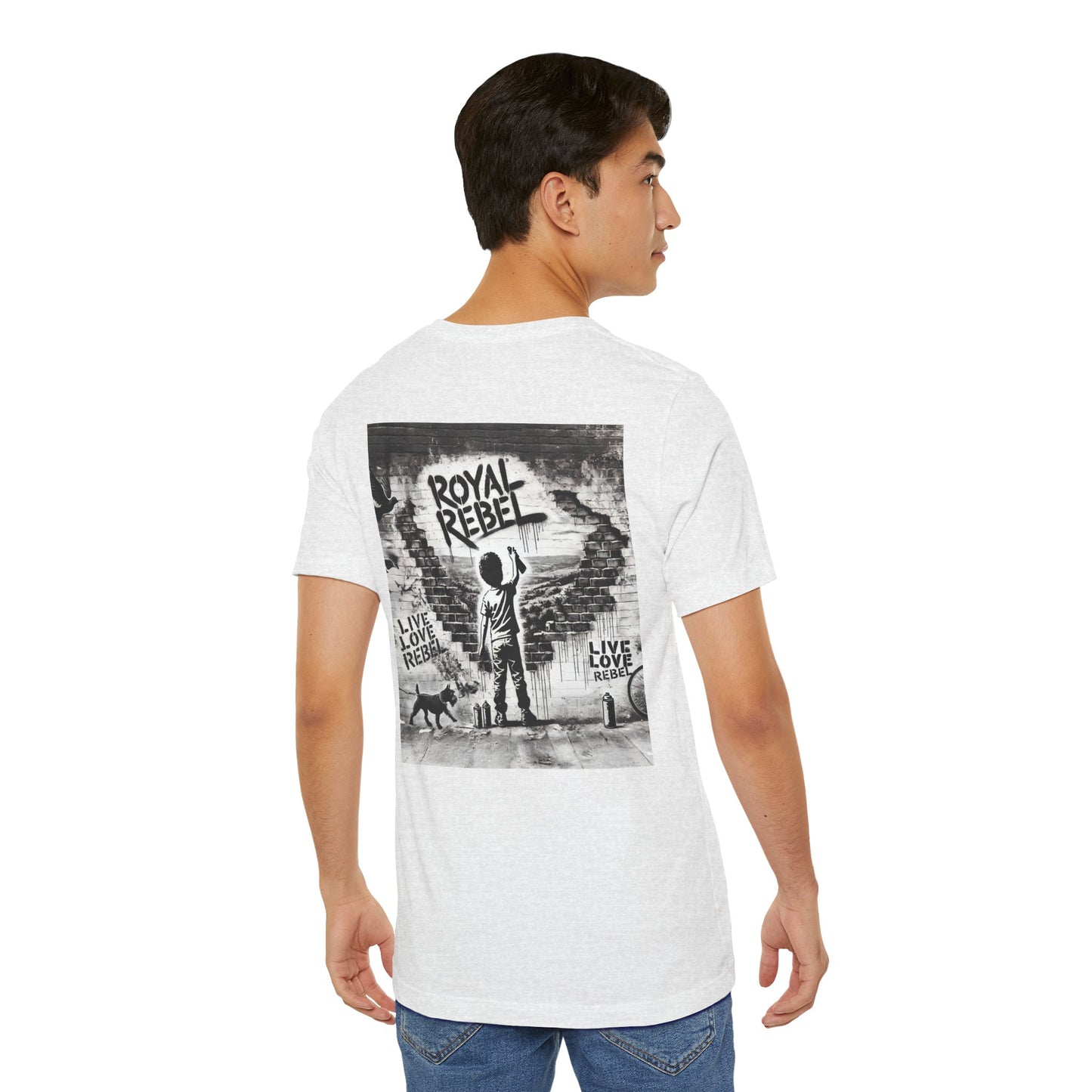 Royal Rebel Unisex Jersey Tee - Bold Street Art Inspired Design