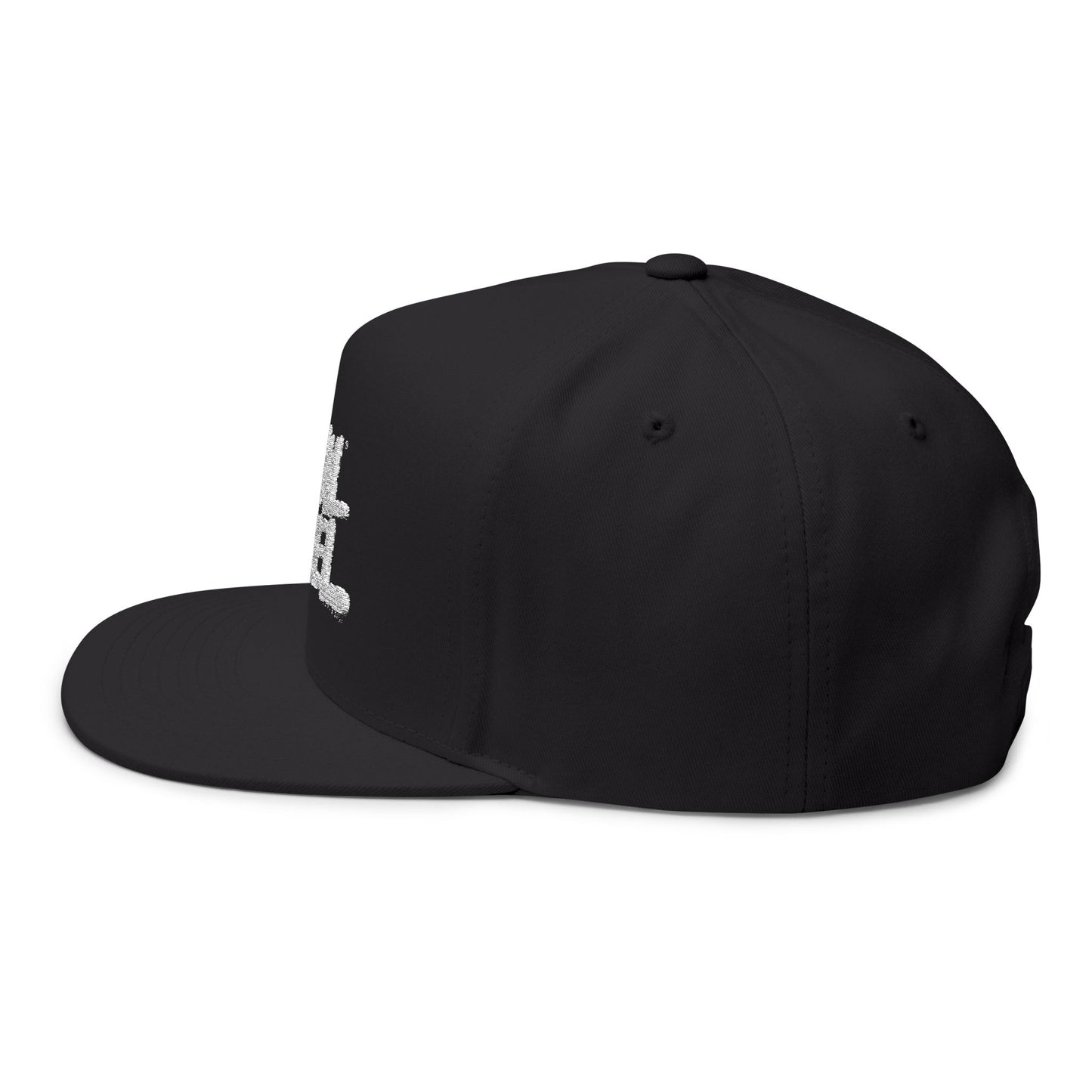 Royal Rebel Embroidered Flat Bill Cap - Trendy Streetwear Hat for Fashion Enthusiasts