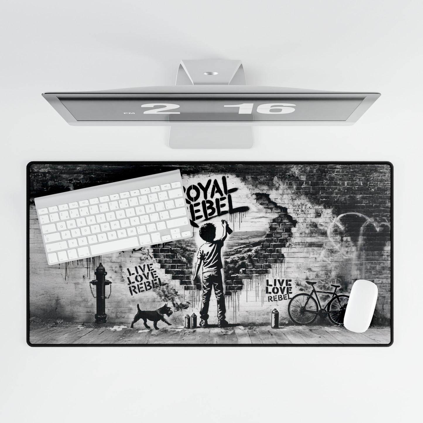 Royal Rebel Graffiti Desk Mat For Desks / Kitchen
