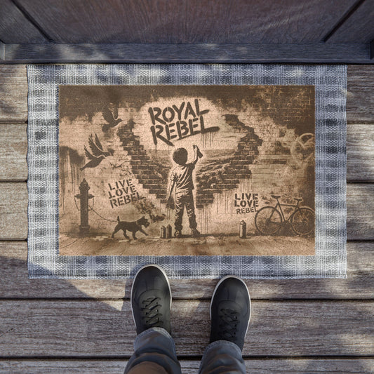 Urban Art Doormat - 'Live Love Rebel™' Greeting Mat for Creative Homes