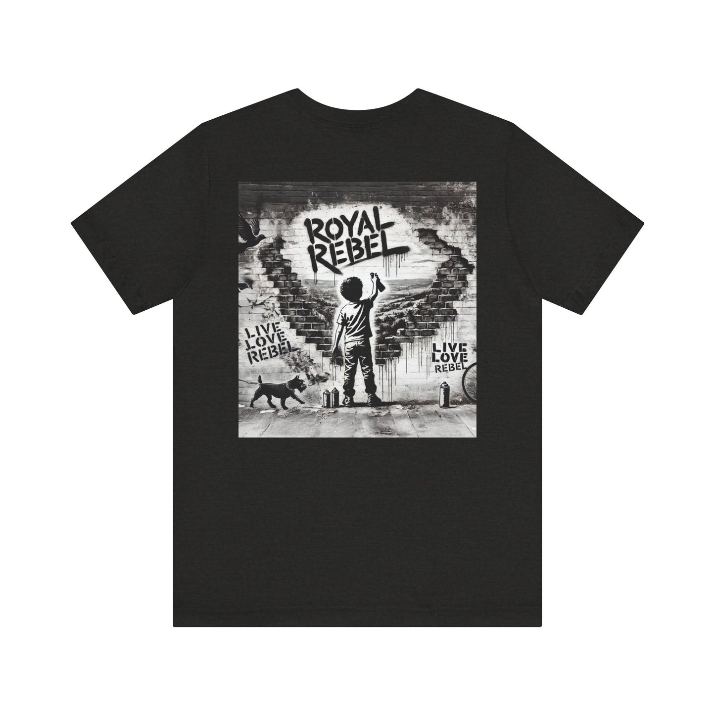 Royal Rebel Unisex Jersey Tee - Bold Street Art Inspired Design