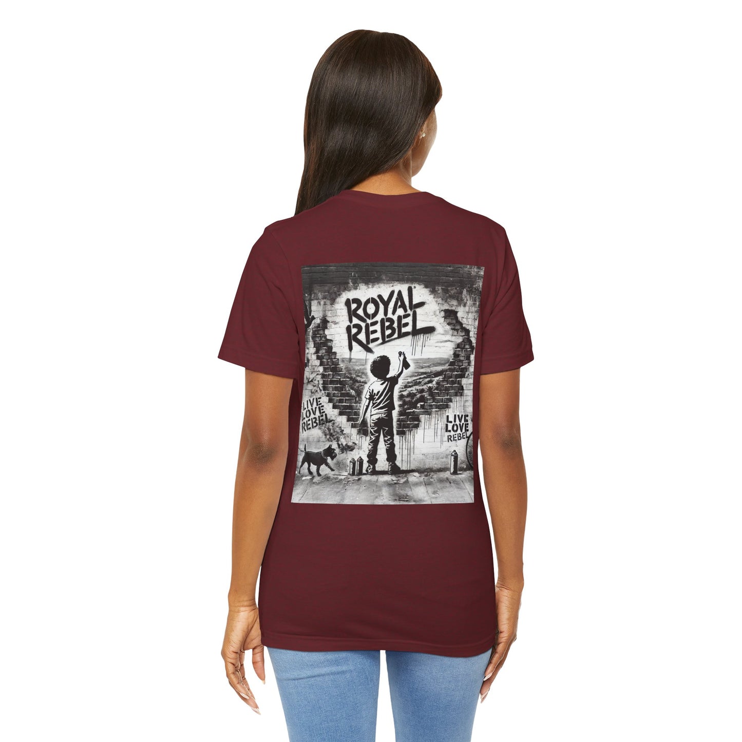 Royal Rebel Unisex Jersey Tee - Bold Street Art Inspired Design