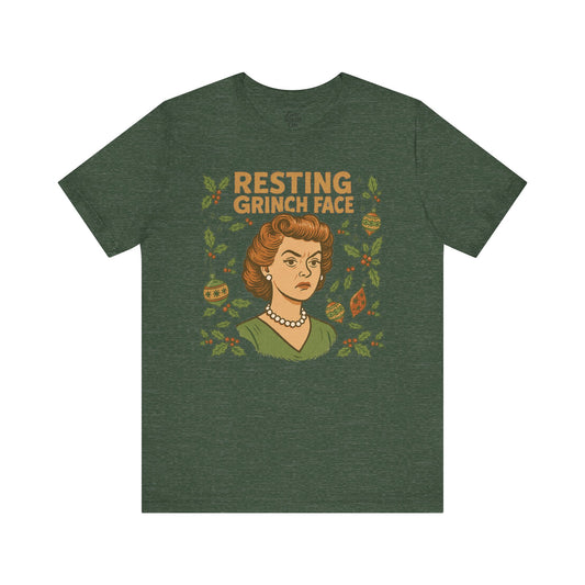 Resting Grinch Face Woman - Unisex Jersey Tee