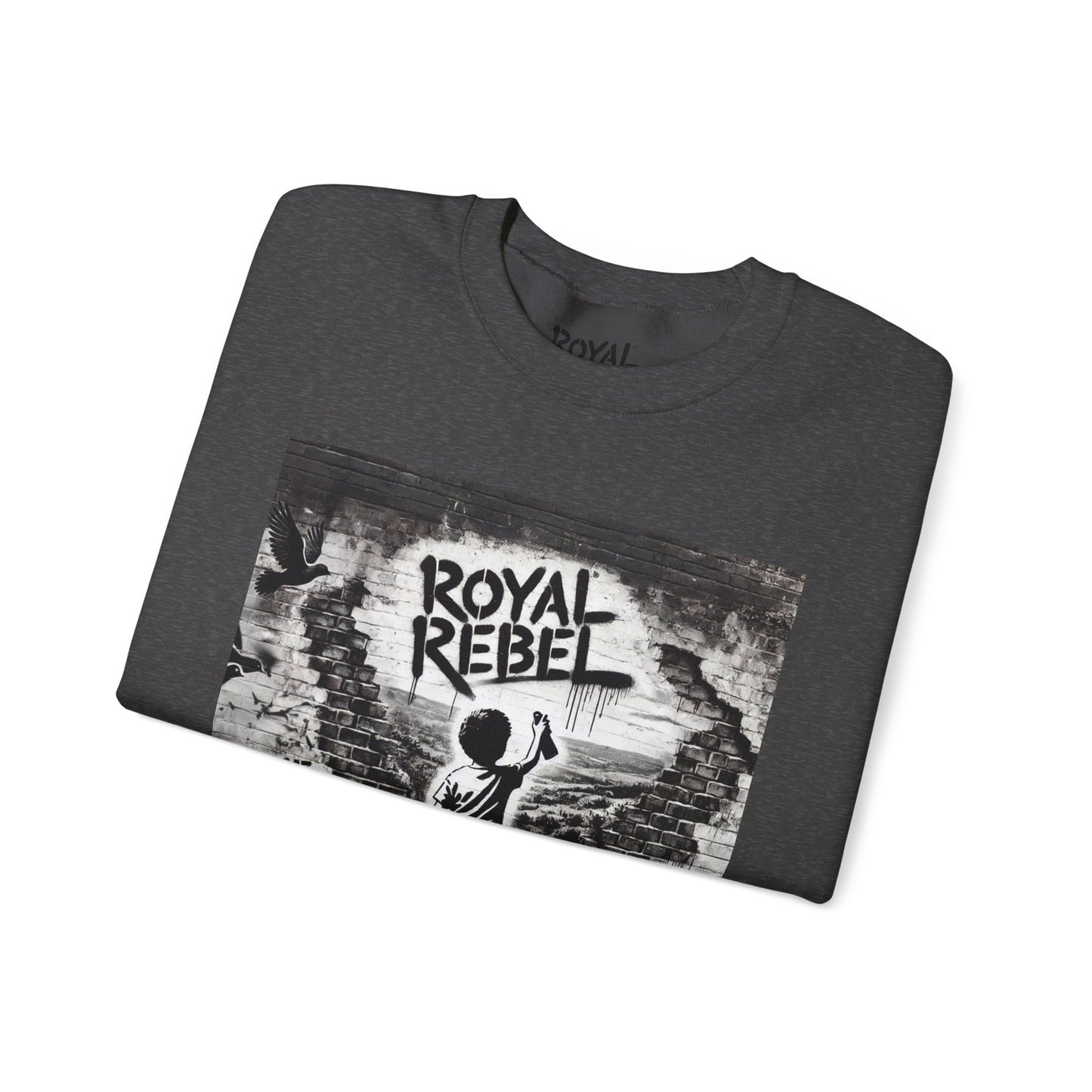 Royal Rebel Unisex Crewneck Sweatshirt - "Live Love Rebel" Graphic