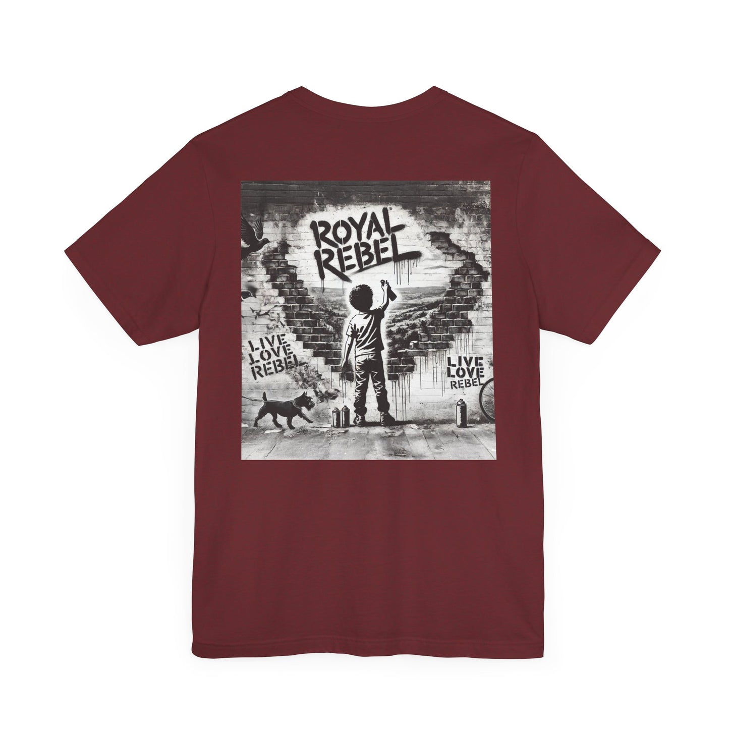 Royal Rebel Unisex Jersey Tee - Bold Street Art Inspired Design