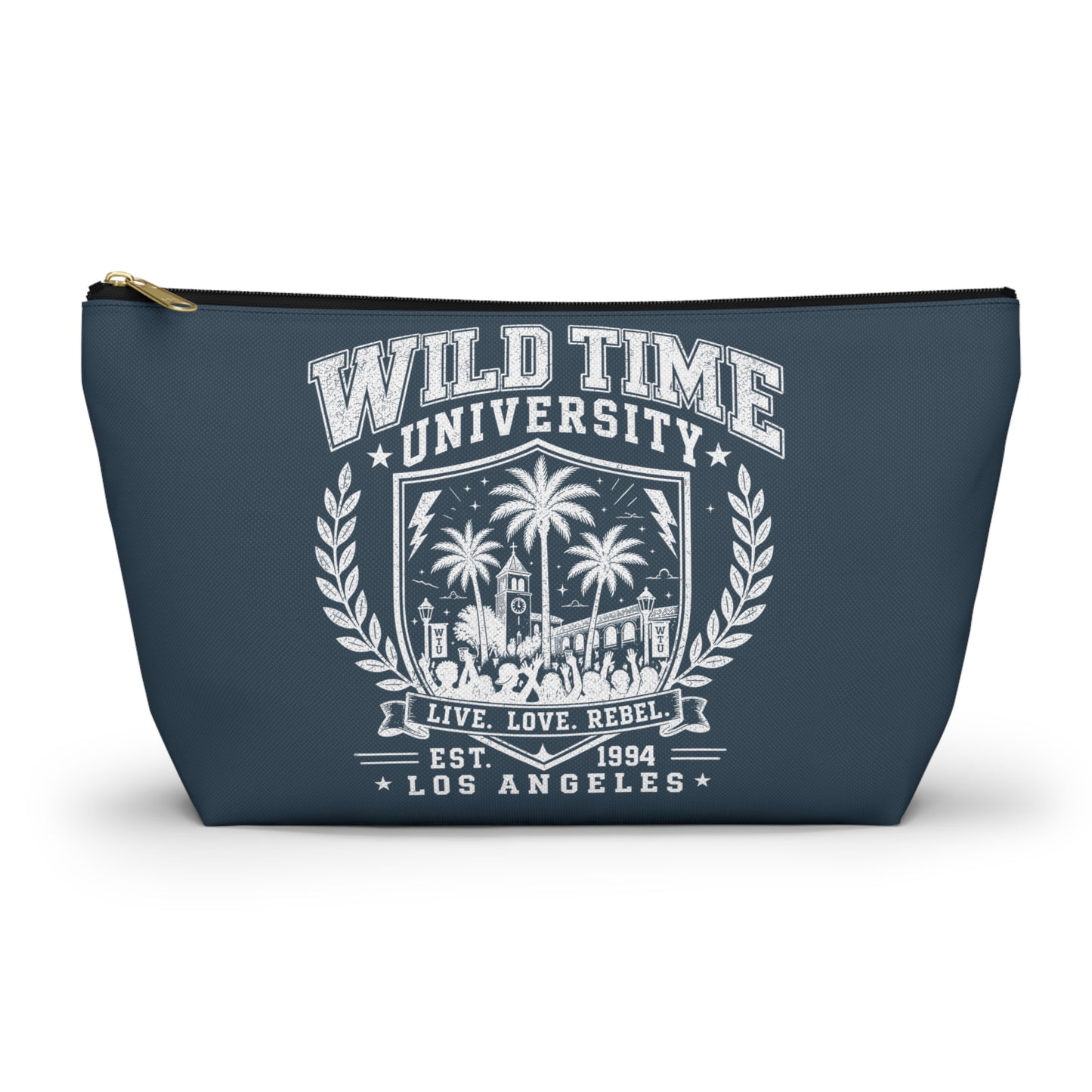 Wild Time™ University Navy Accessory Pouch - Travel Zip Bag