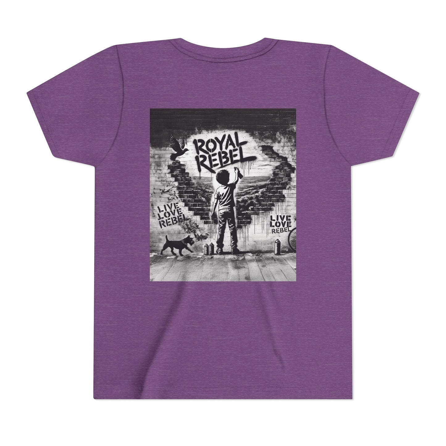 Royal Rebel Youth Tee — Kids' Graphic Skate Streetwear T-Shirt