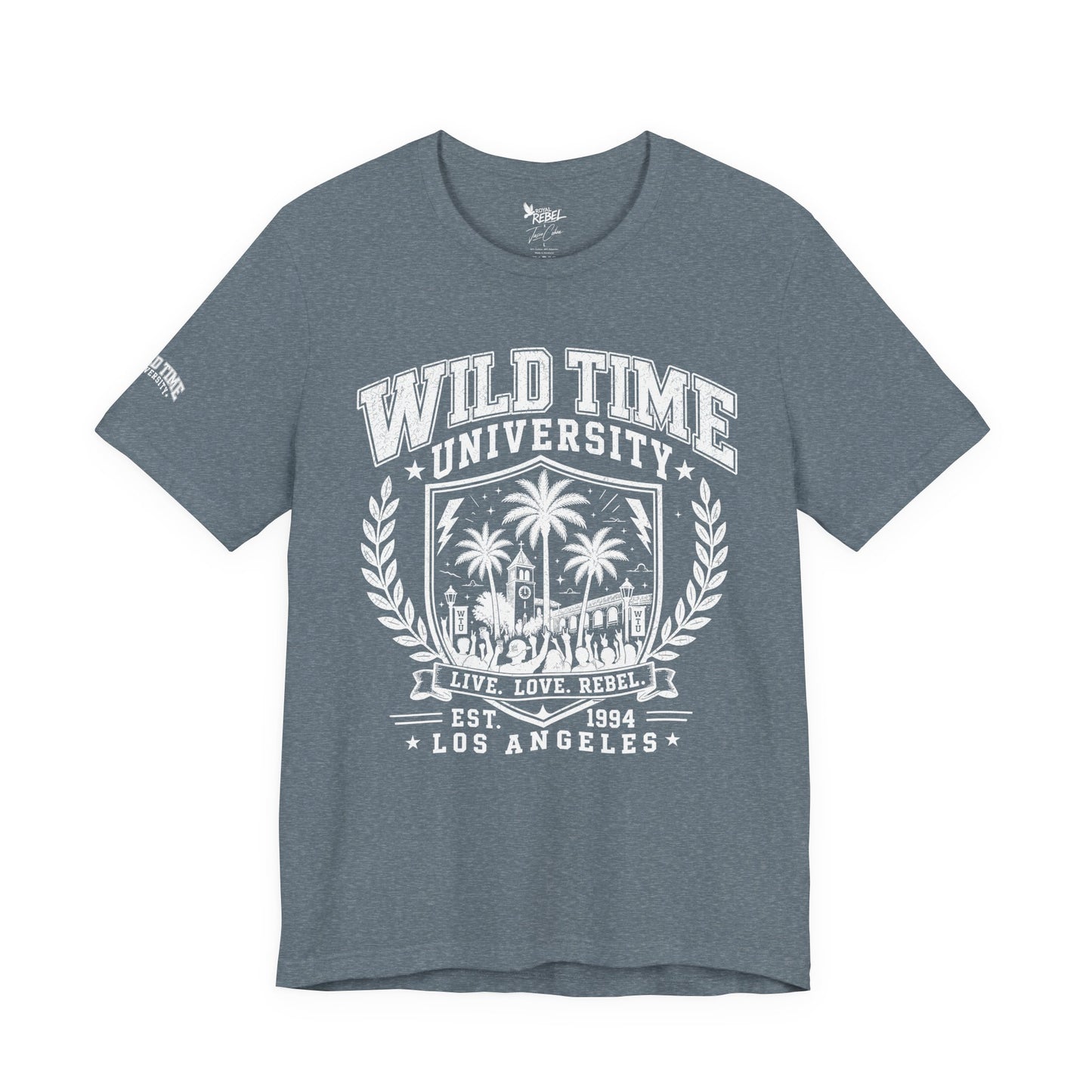 Wild Time™ University - College Inspired Graphic for the Rebel at Heart - Unisex Jersey Tee