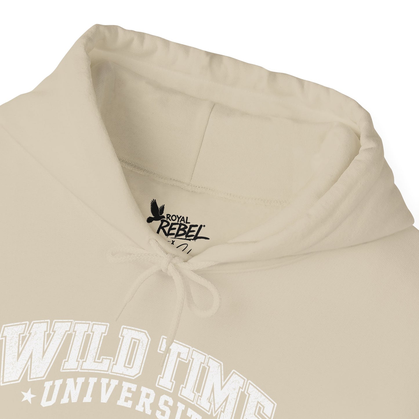 Wild Time™ University Unisex Hoodie - College Inspired Graphic Sweatshirt for the Rebel at Heart