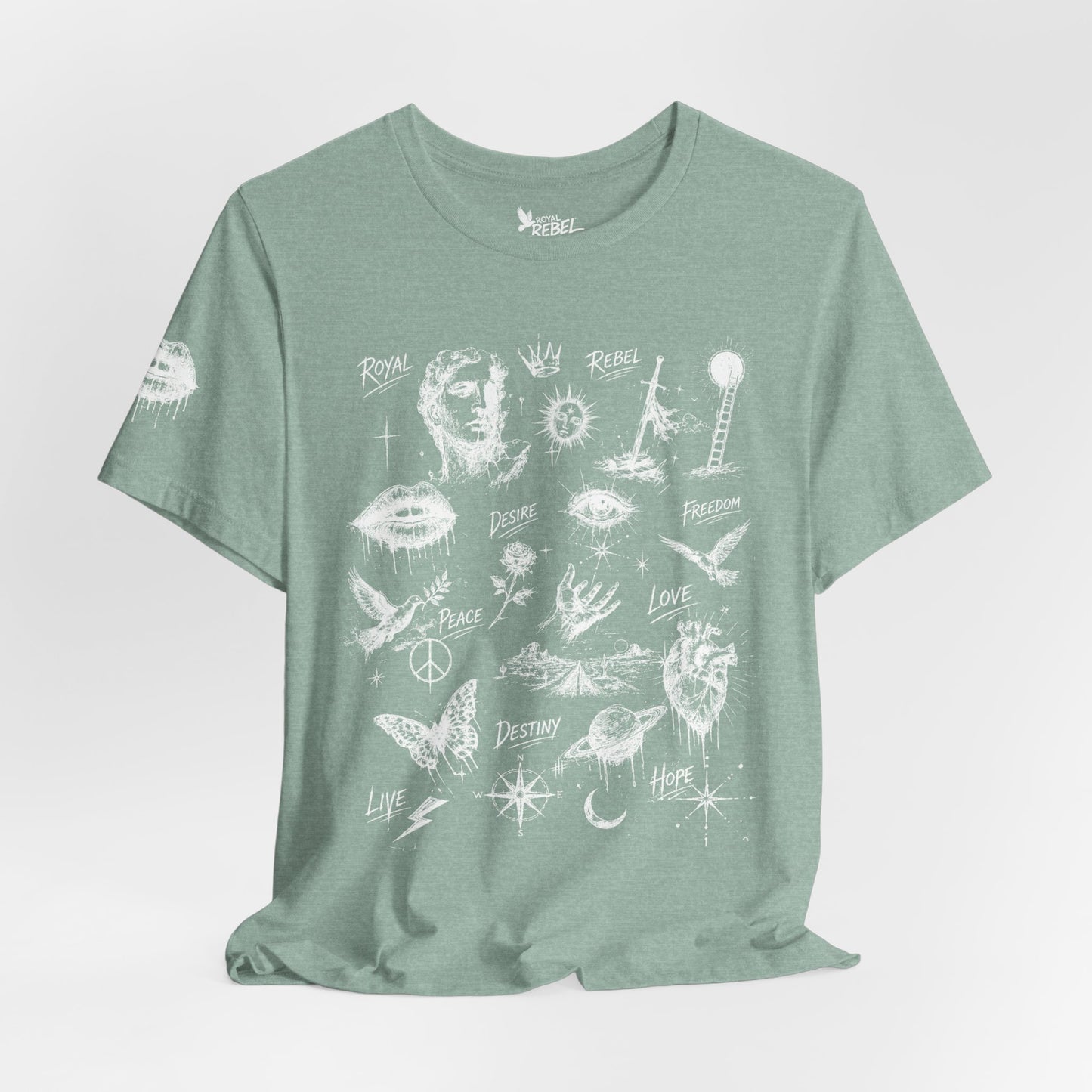 Rebel Sketch Tee - Edgy Unisex Jersey Tee for Rebel Minds