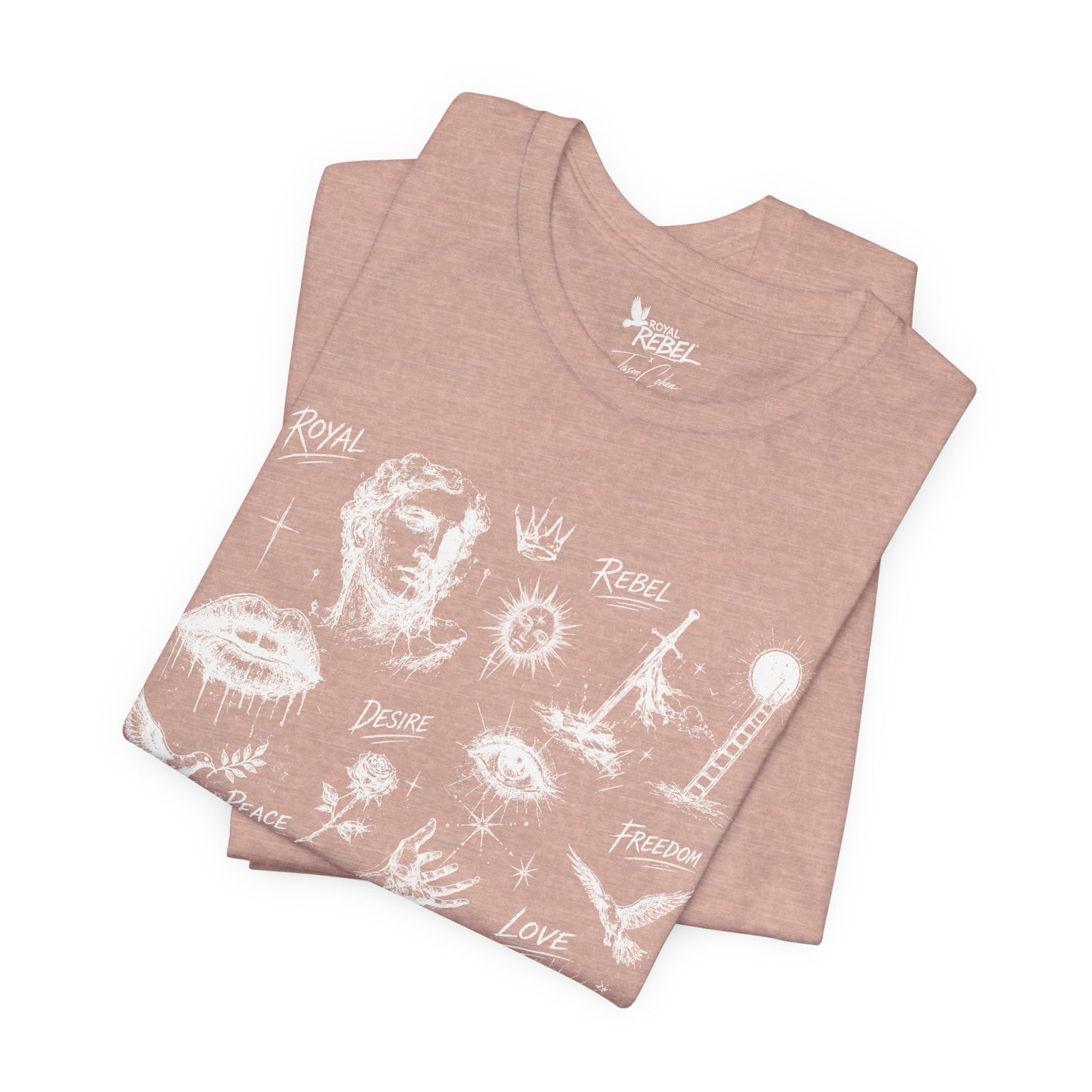 Rebel Sketch Tee - Edgy Unisex Jersey Tee for Rebel Minds